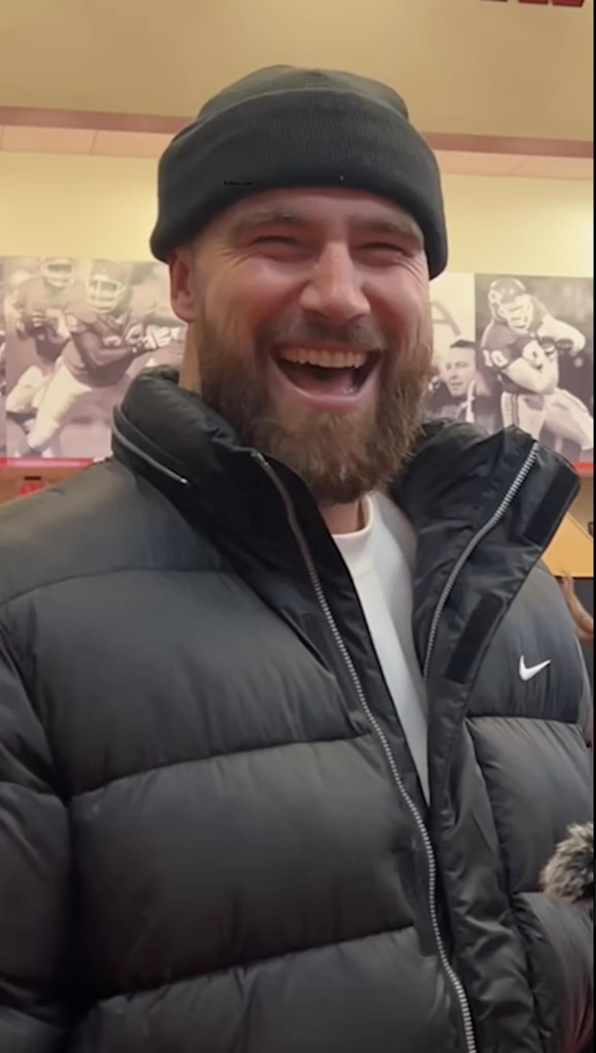 Travis Kelce laughing
