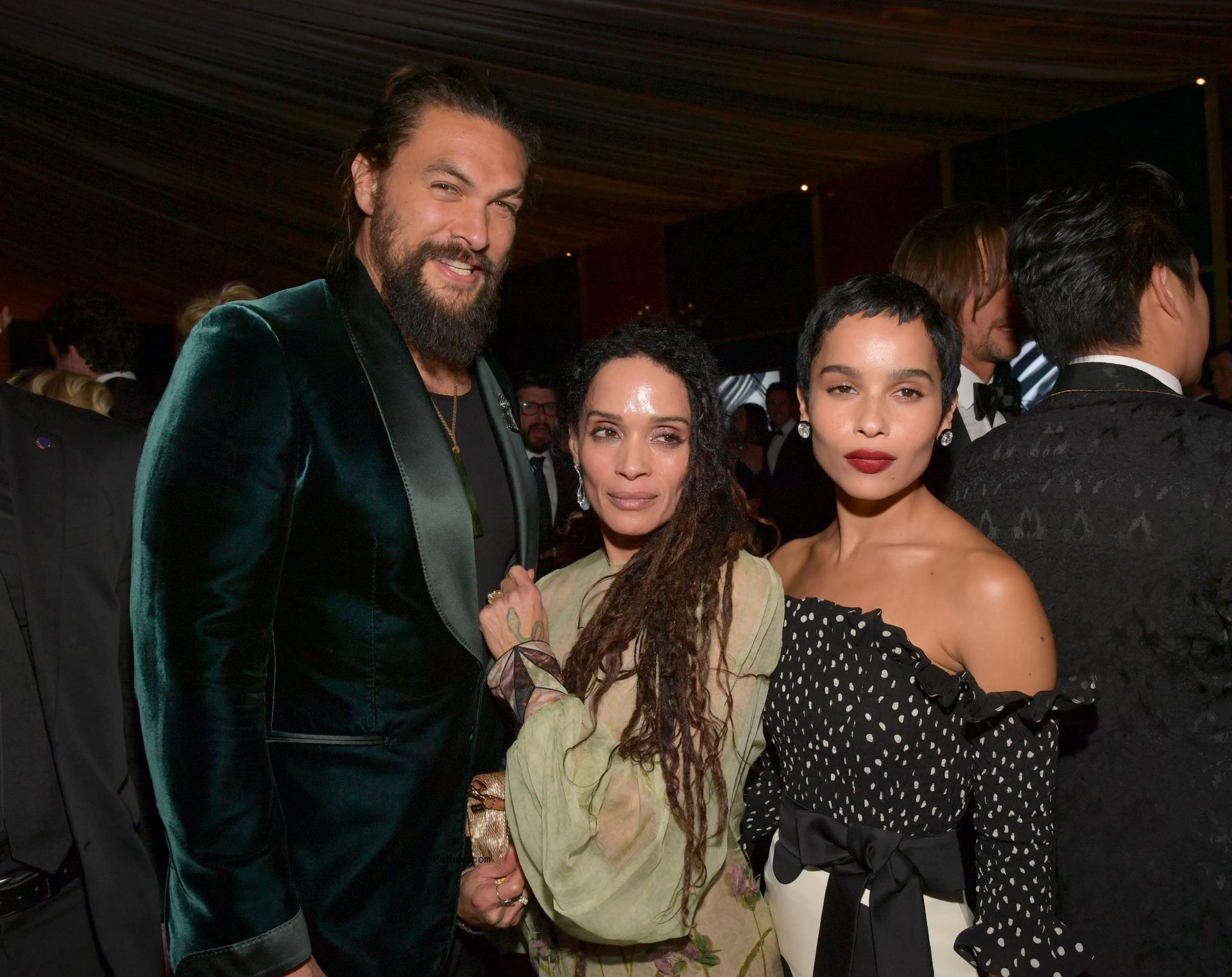 Jason Momoa, Lisa Bonet, and Zoë Kravitz 