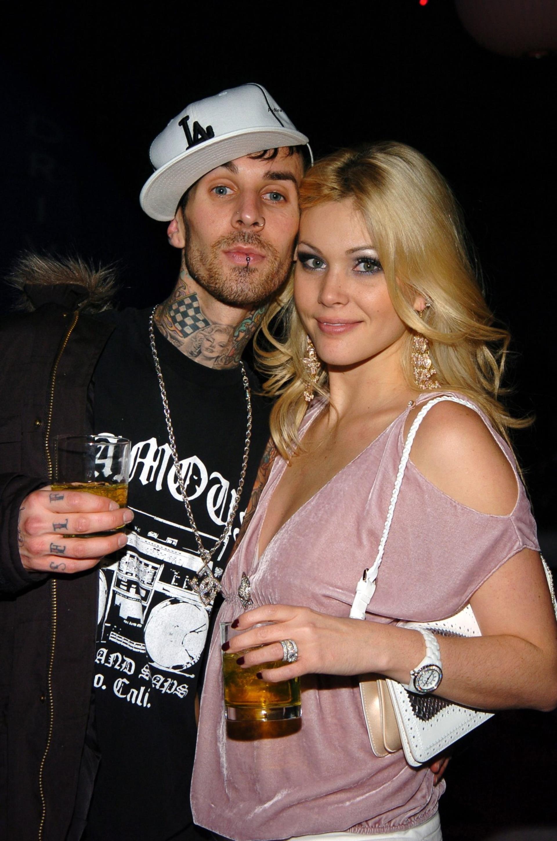 Travis Barker of Bl<i></i>ink 182 with Shanna Moakler in 2005.