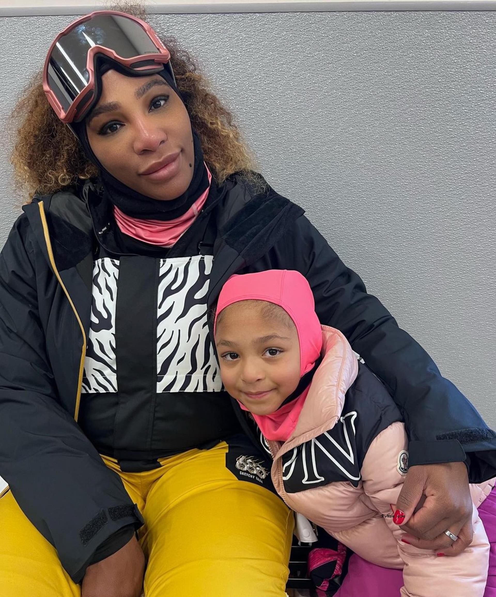 Serena Williams and daughter Olympia