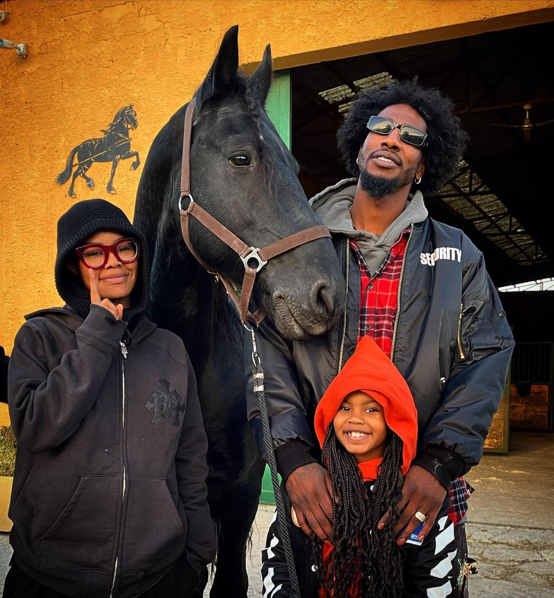 Teyana Taylor and Iman Shumpert with one of daughters.