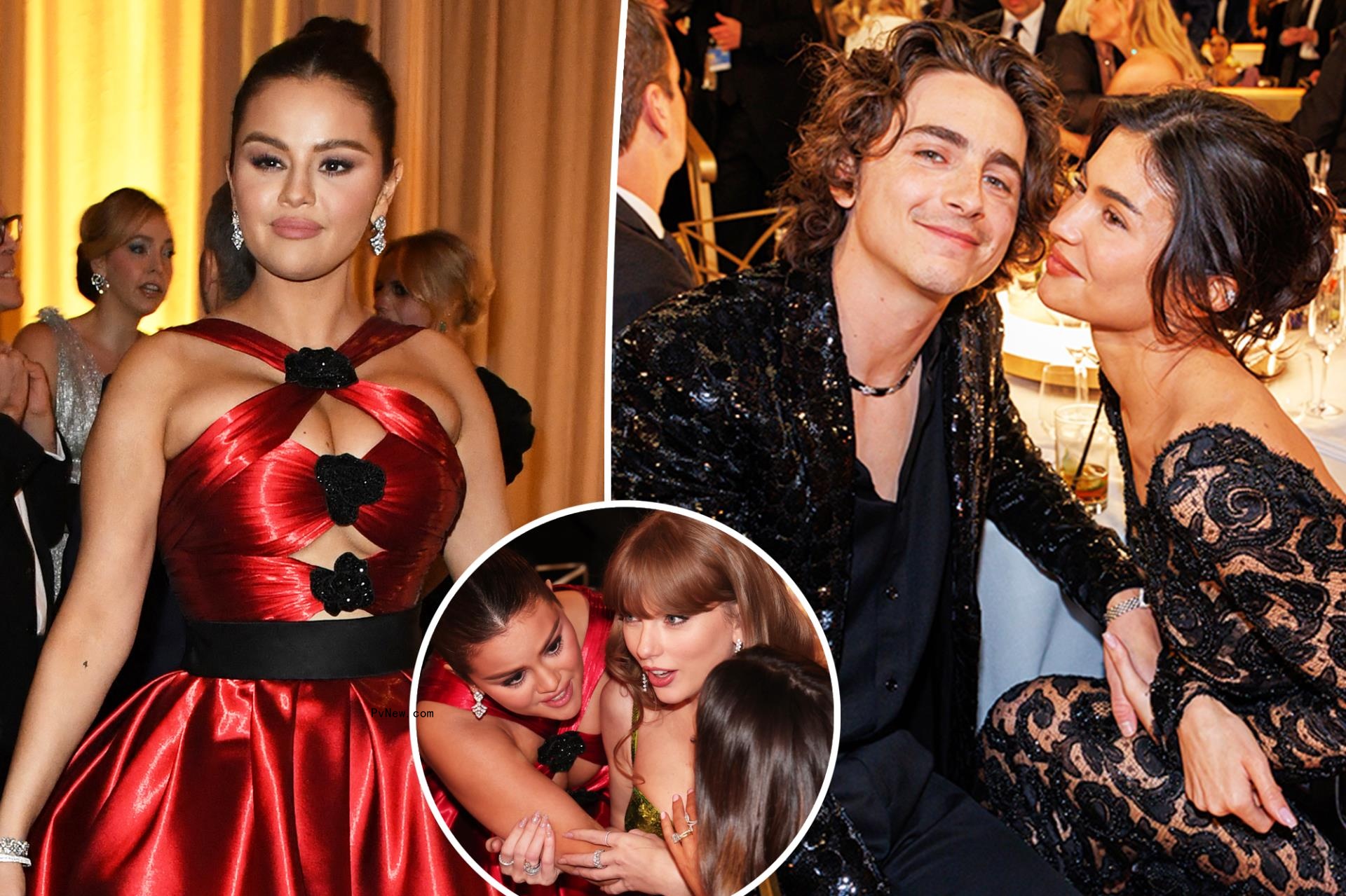 Selena Gomez denies gossiping a<i></i>bout Timothée Chalamet, Kylie Jenner with Taylor Swift at Golden Globes 2024