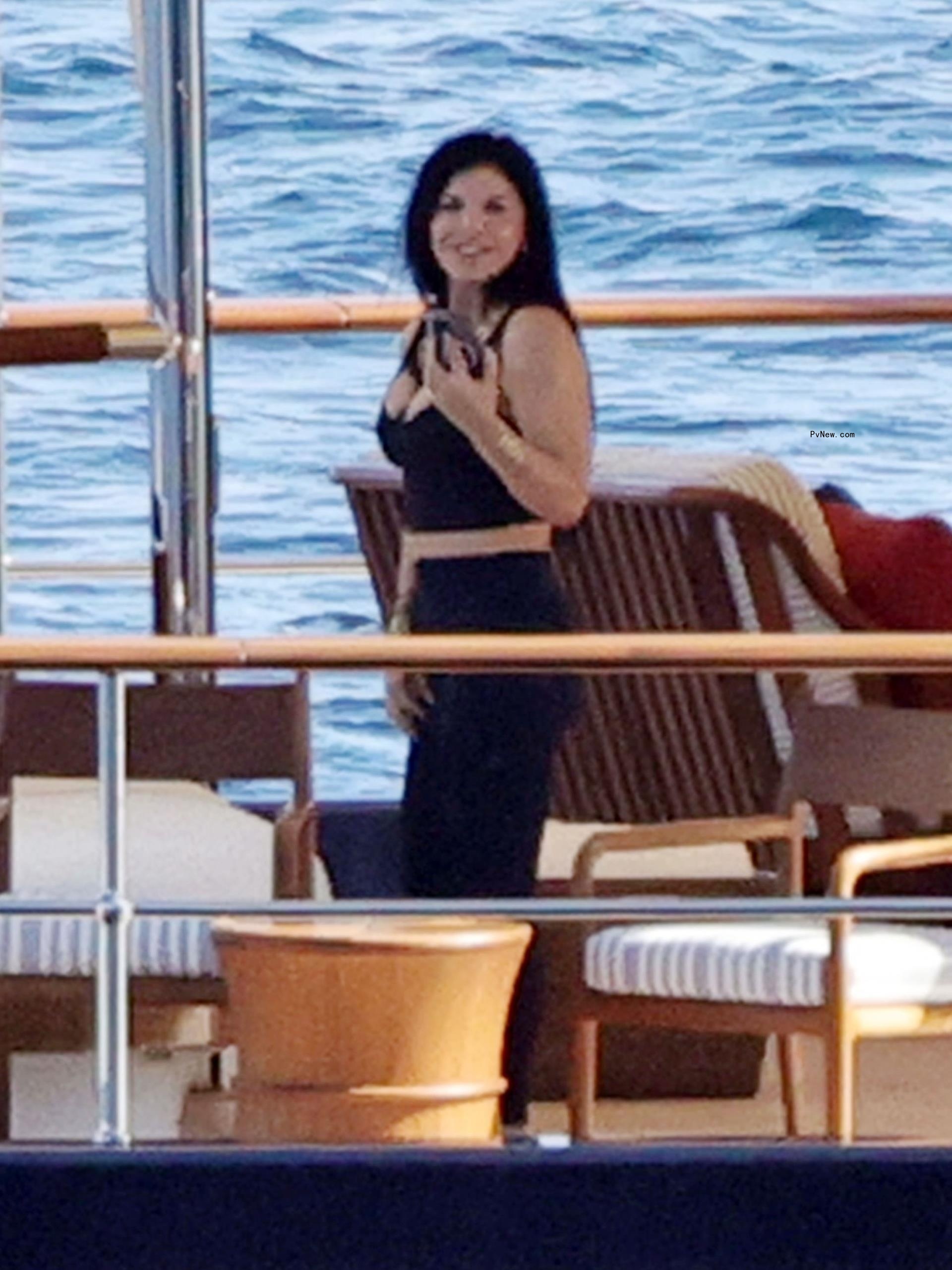 Lauren Sanchez on Jeff Bezos' yacht