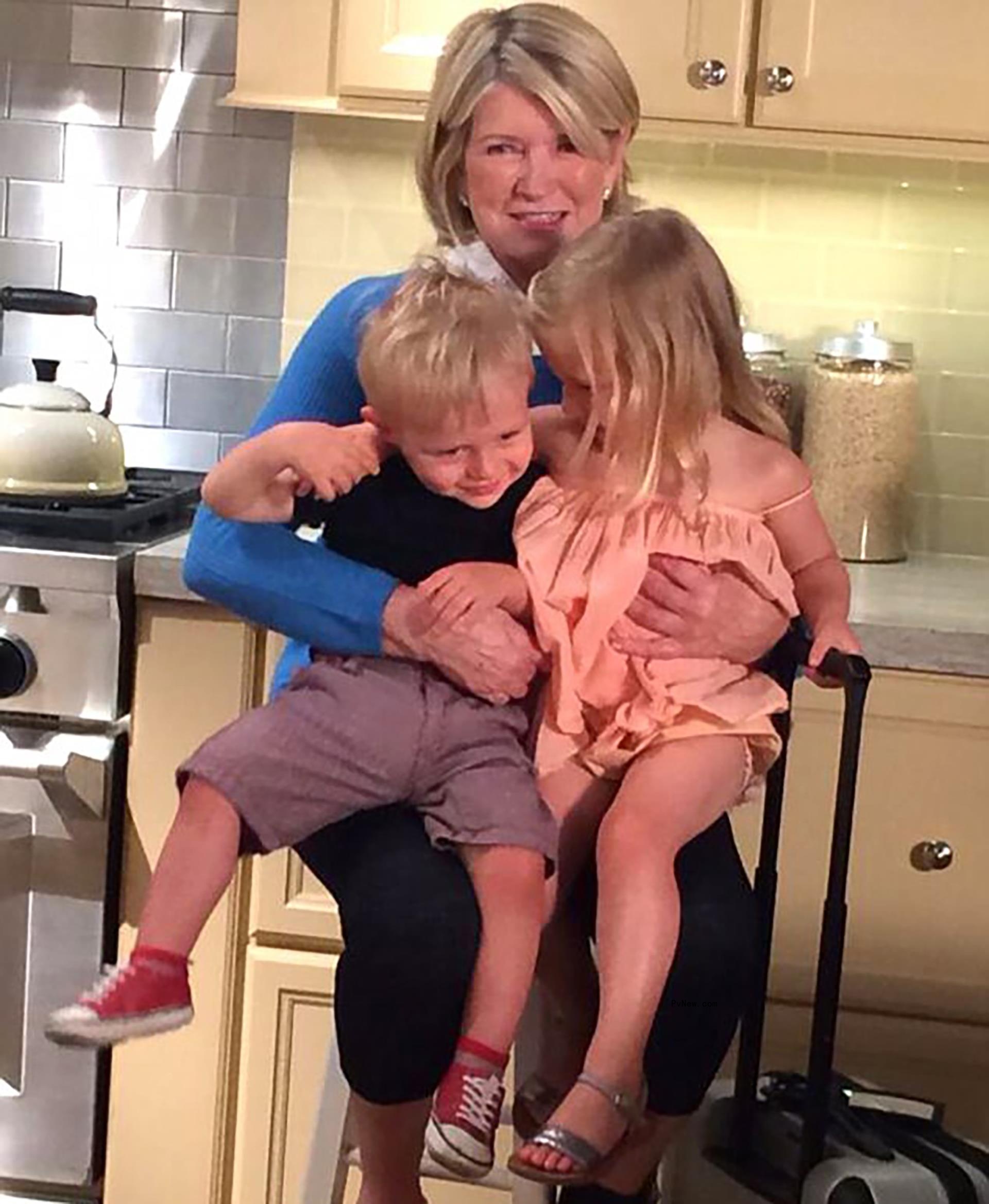 Martha Stewart with grandchildren Jude and Truman