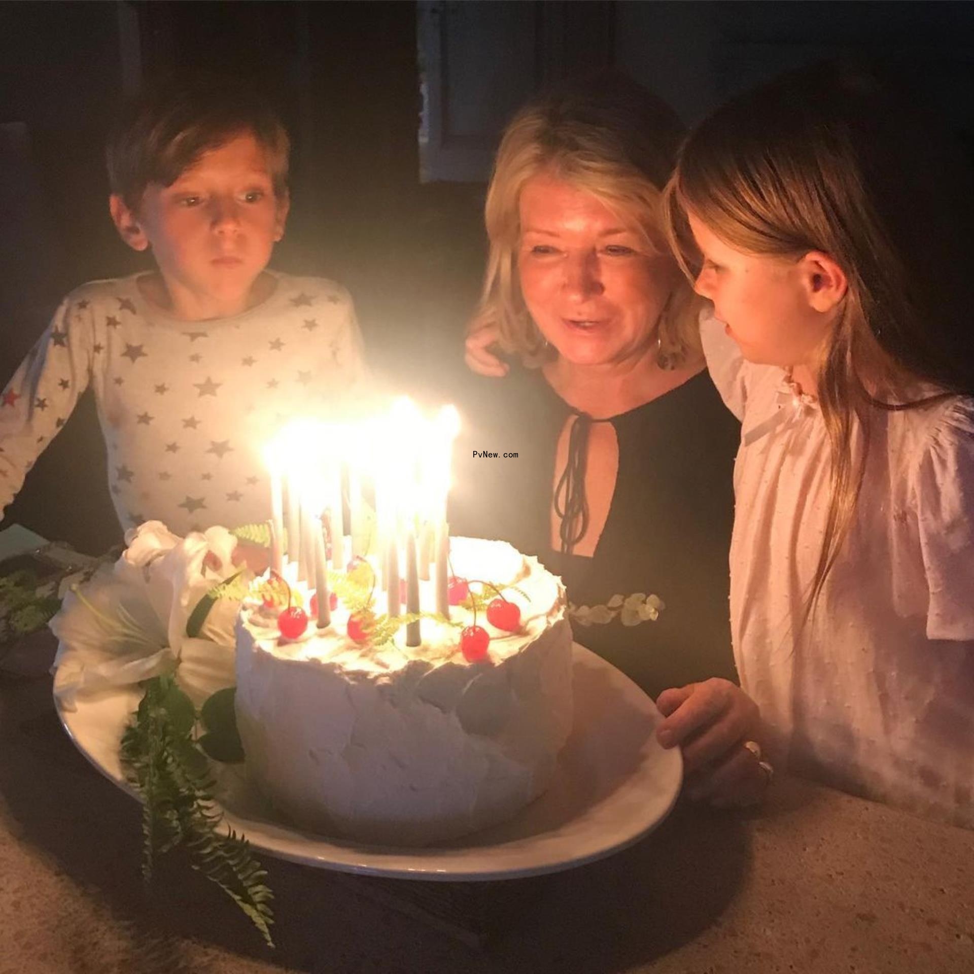 Martha Stewart with grandkids Jude and Truman.