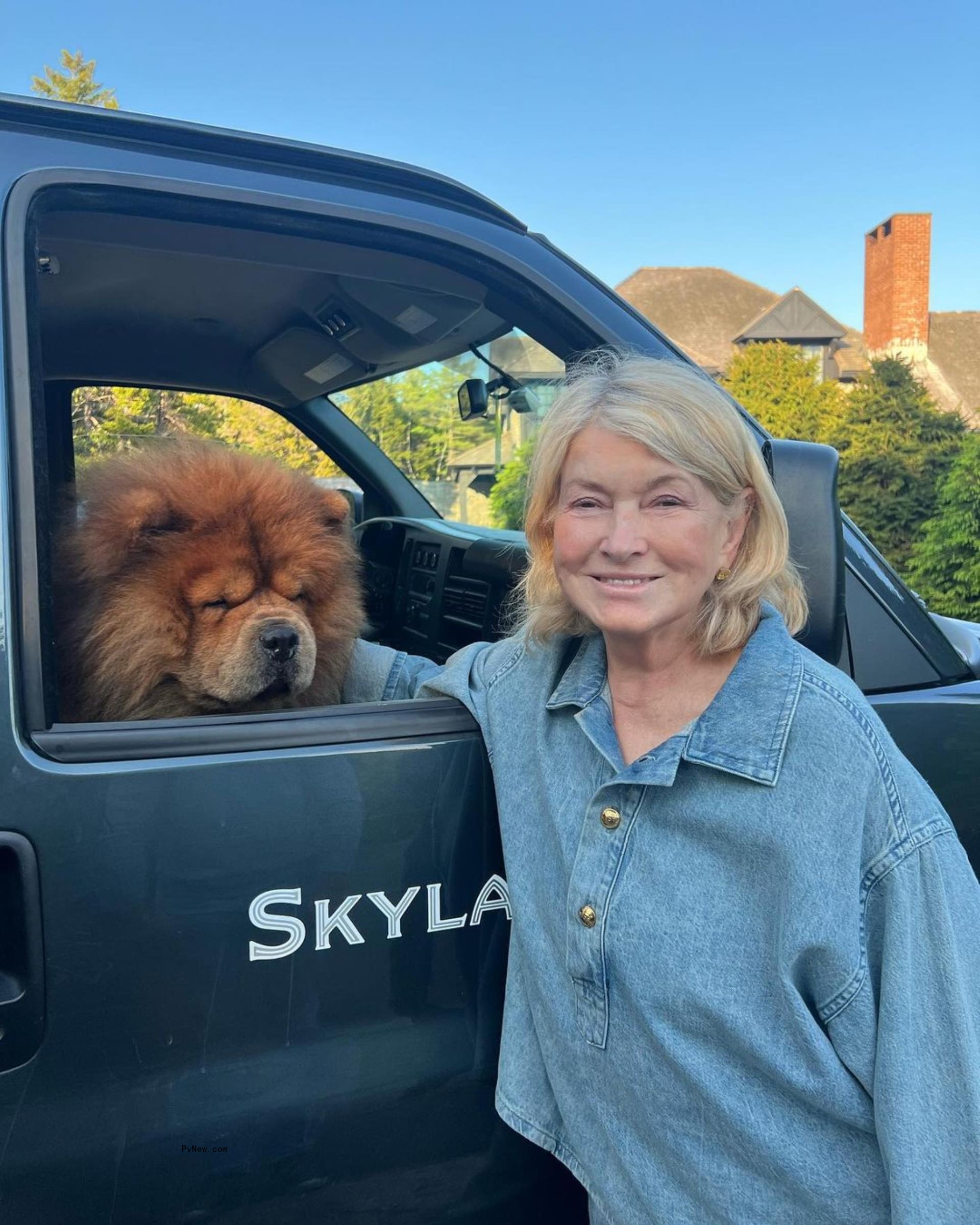 Martha Stewart and her dog