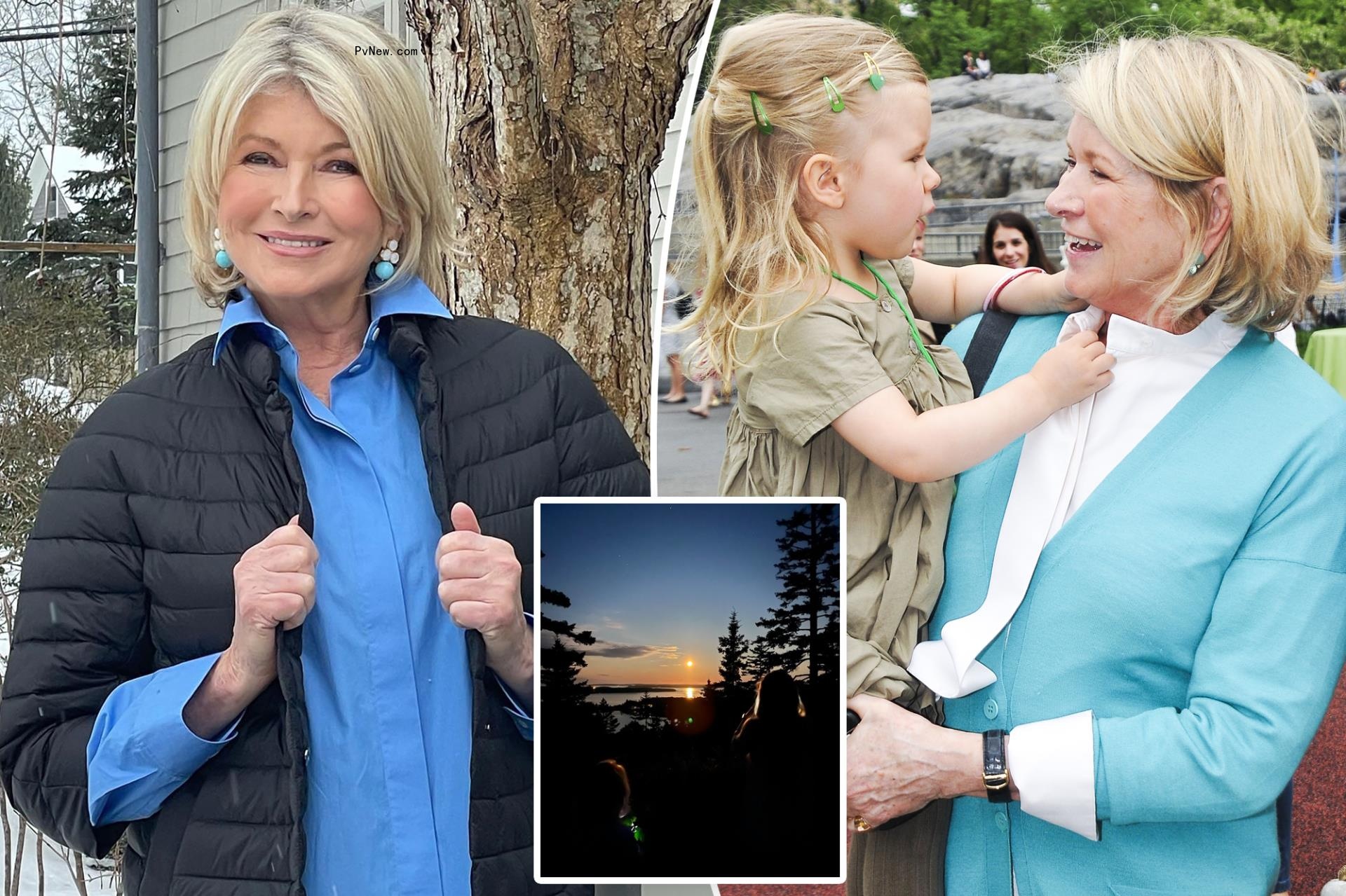 Martha Stewart and granddaughter Jude seen viewing supermoon in rare photo