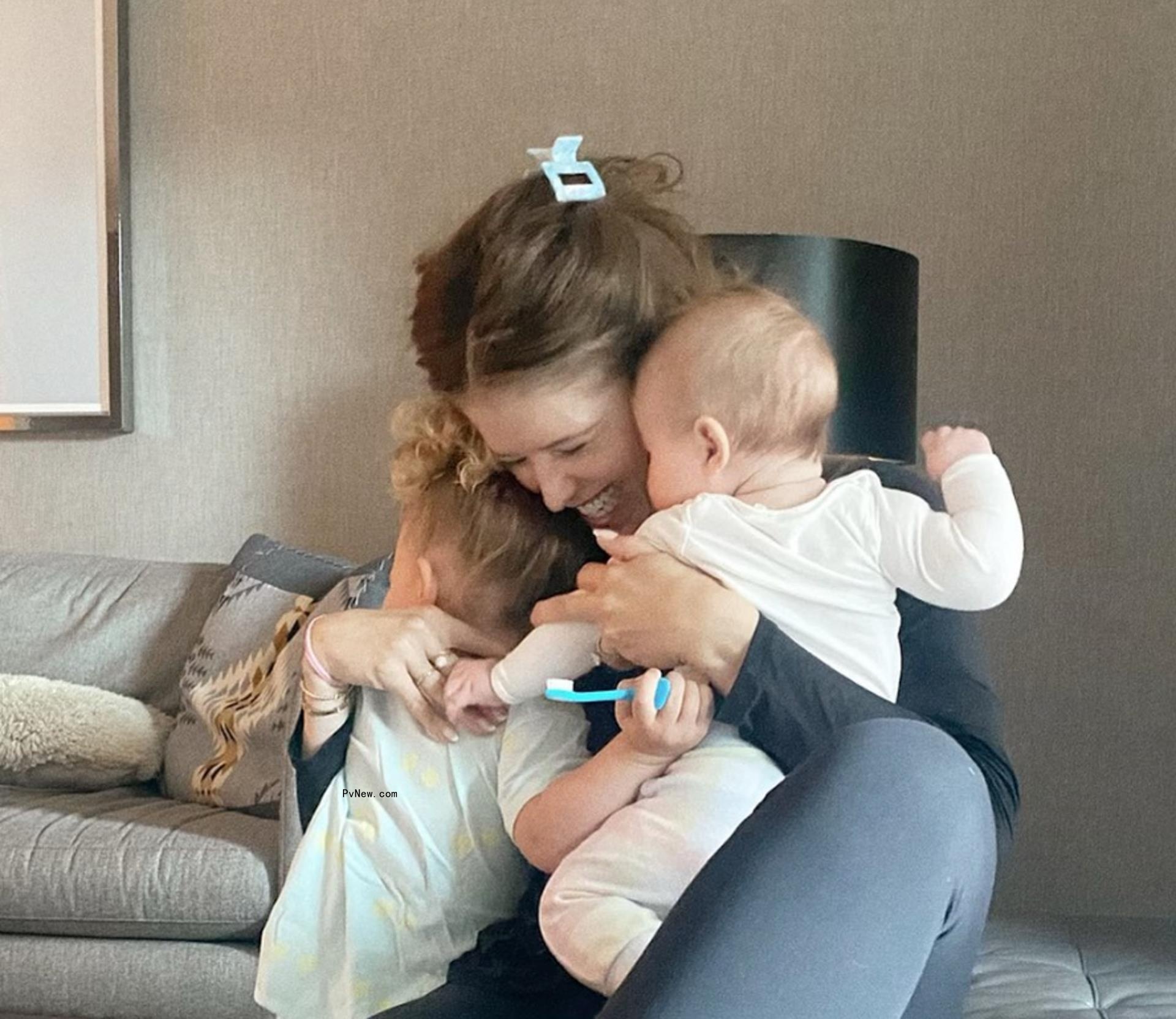 Katherine Schwarzenegger and her two daughters.