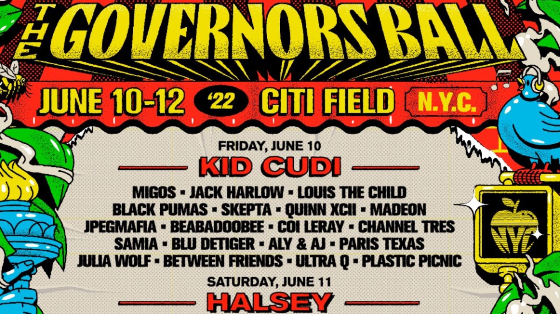 J. Cole, Halsey, Kid Cudi to Headline 2022 Governors Ball Festival