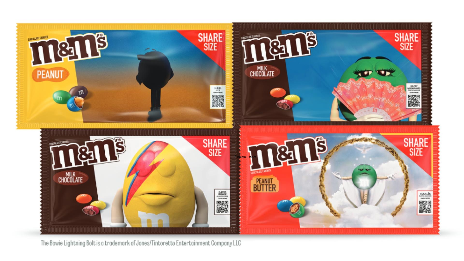 David Bowie, Kacey Musgraves, H.E.R., Rosalia Featured in New M&M’s ‘Album Art’ Packs Series