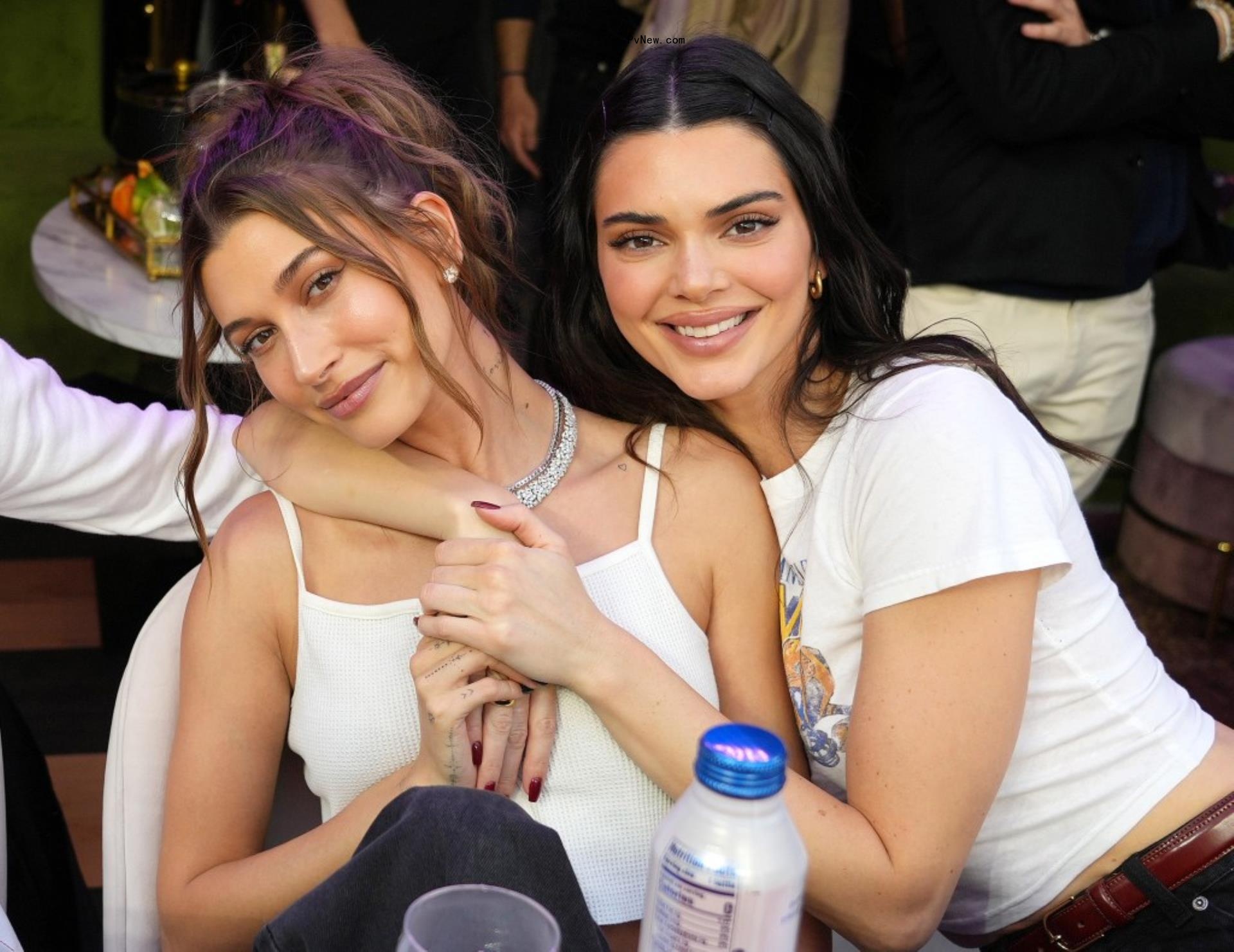 Kendall Jenner and Hailey Bieber being pulled over. 