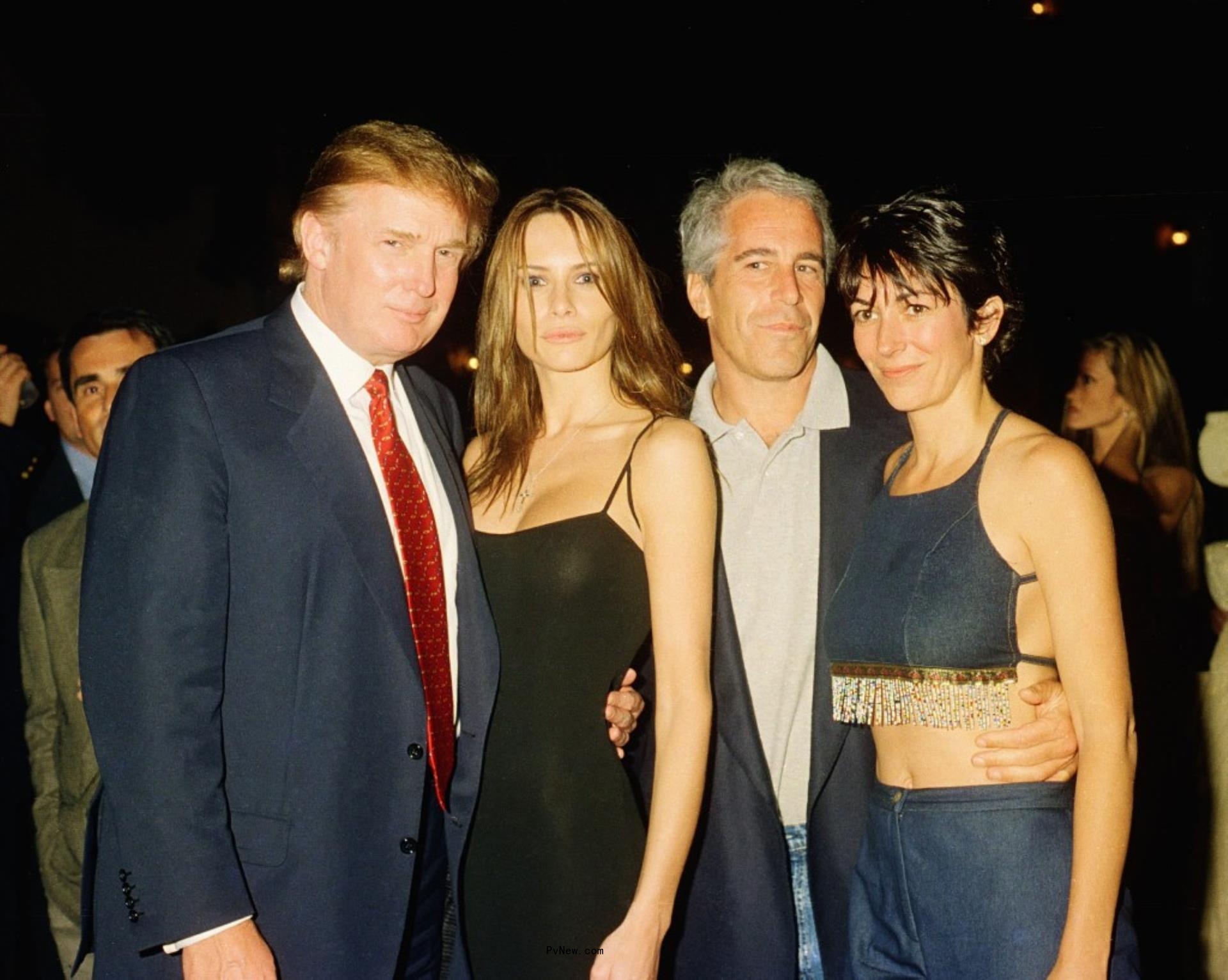 Do<i></i>nald Trump, Melania Trump, Jeffrey Epstein and Ghislaine Maxwell. 