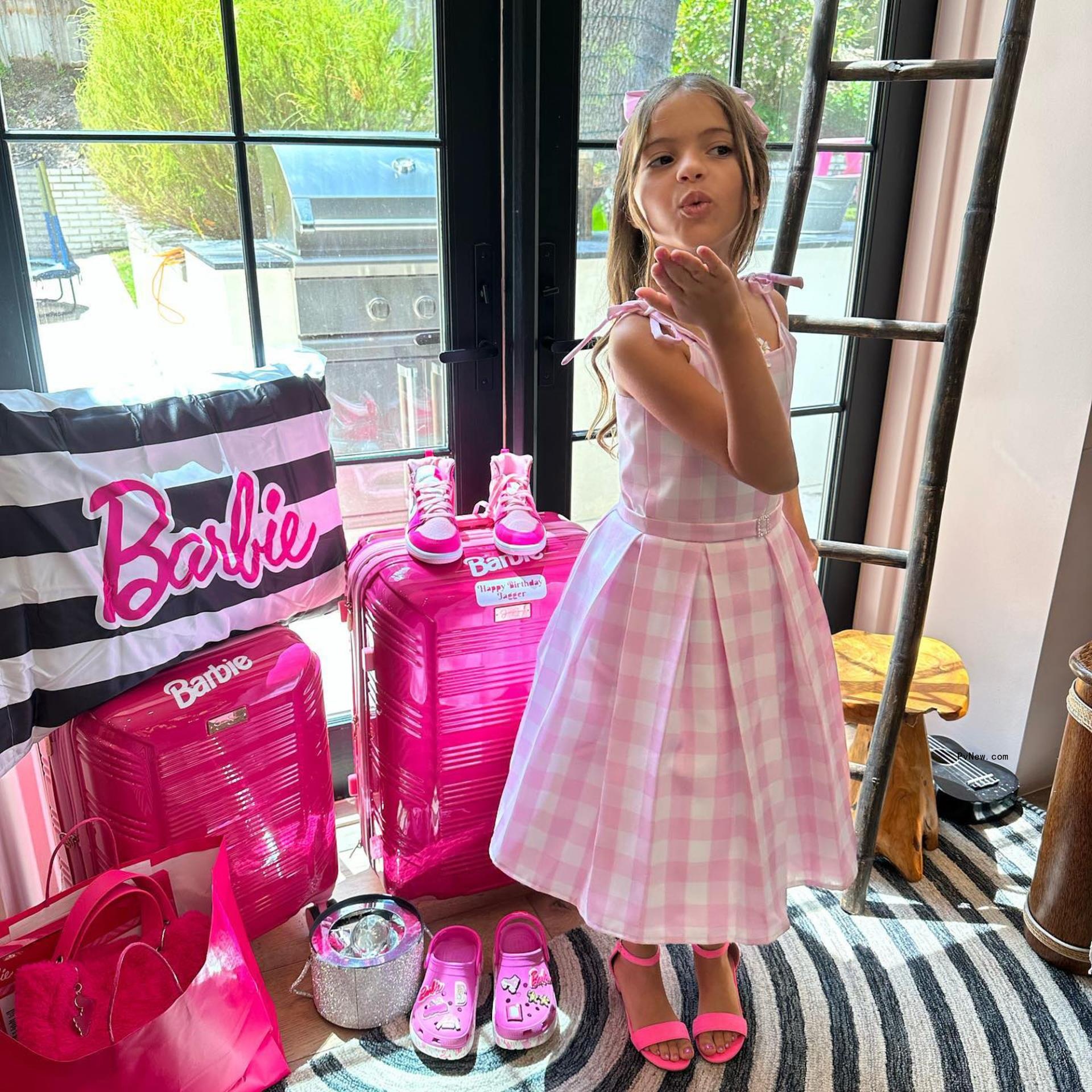 Jagger celebrating her birthday.