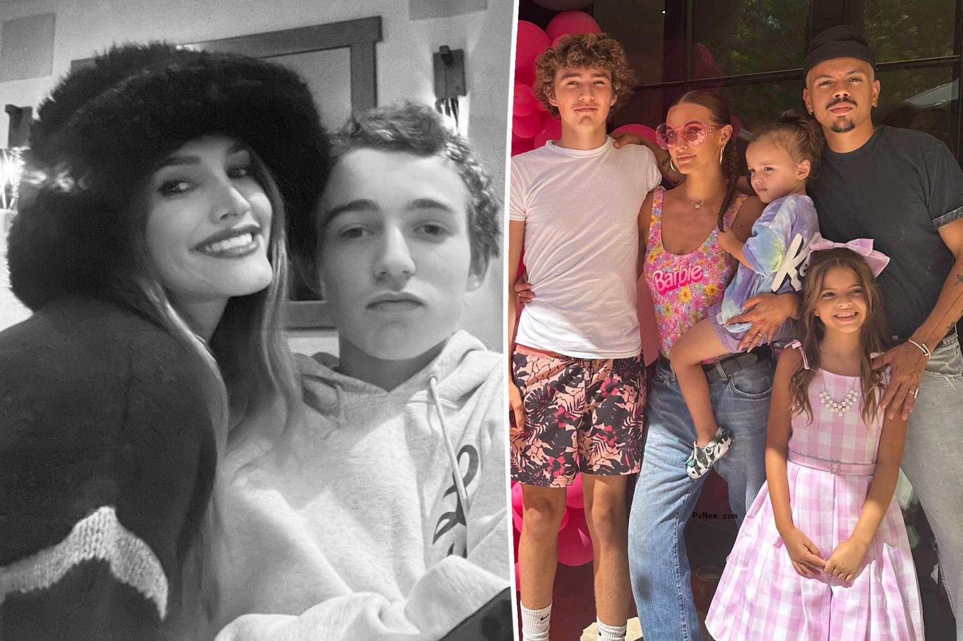 Ashlee Simpson and Pete Wentz’s teenage son towers over his mom in new family photo