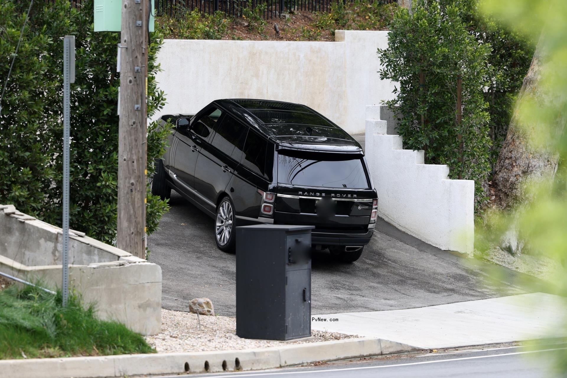 Kylie Jenner's car outside Timothée Chalamet home.