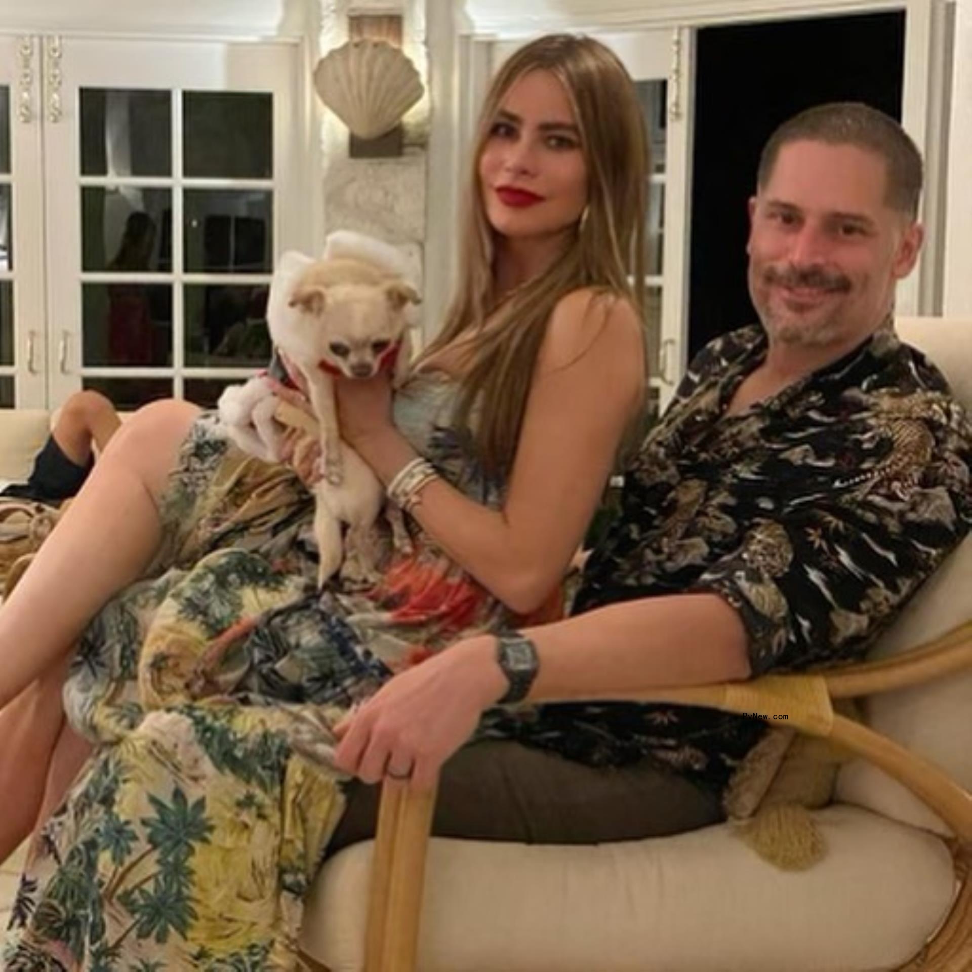 Sofia Vergara and Joe Manganiello with Bubbles