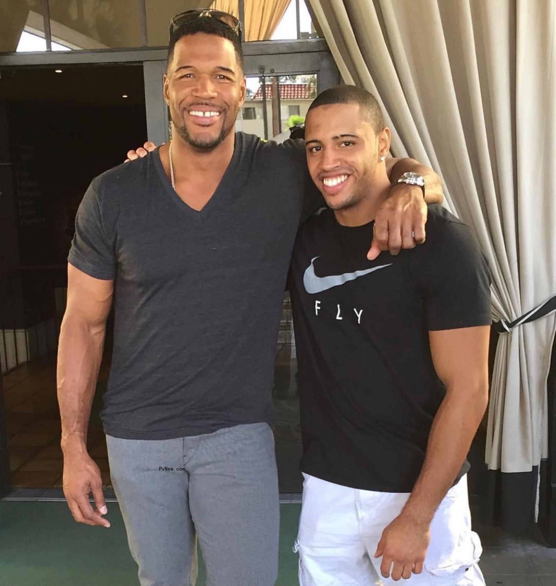 Michael Strahan with son Michael Jr