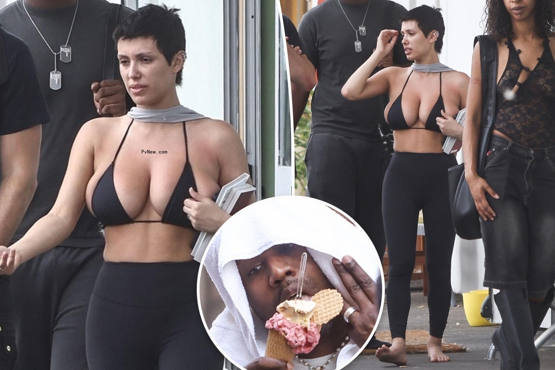 Kanye West’s ‘wife’ Bianca Censori goes barefoot, nearly busts out of bikini top in Italy with rapper