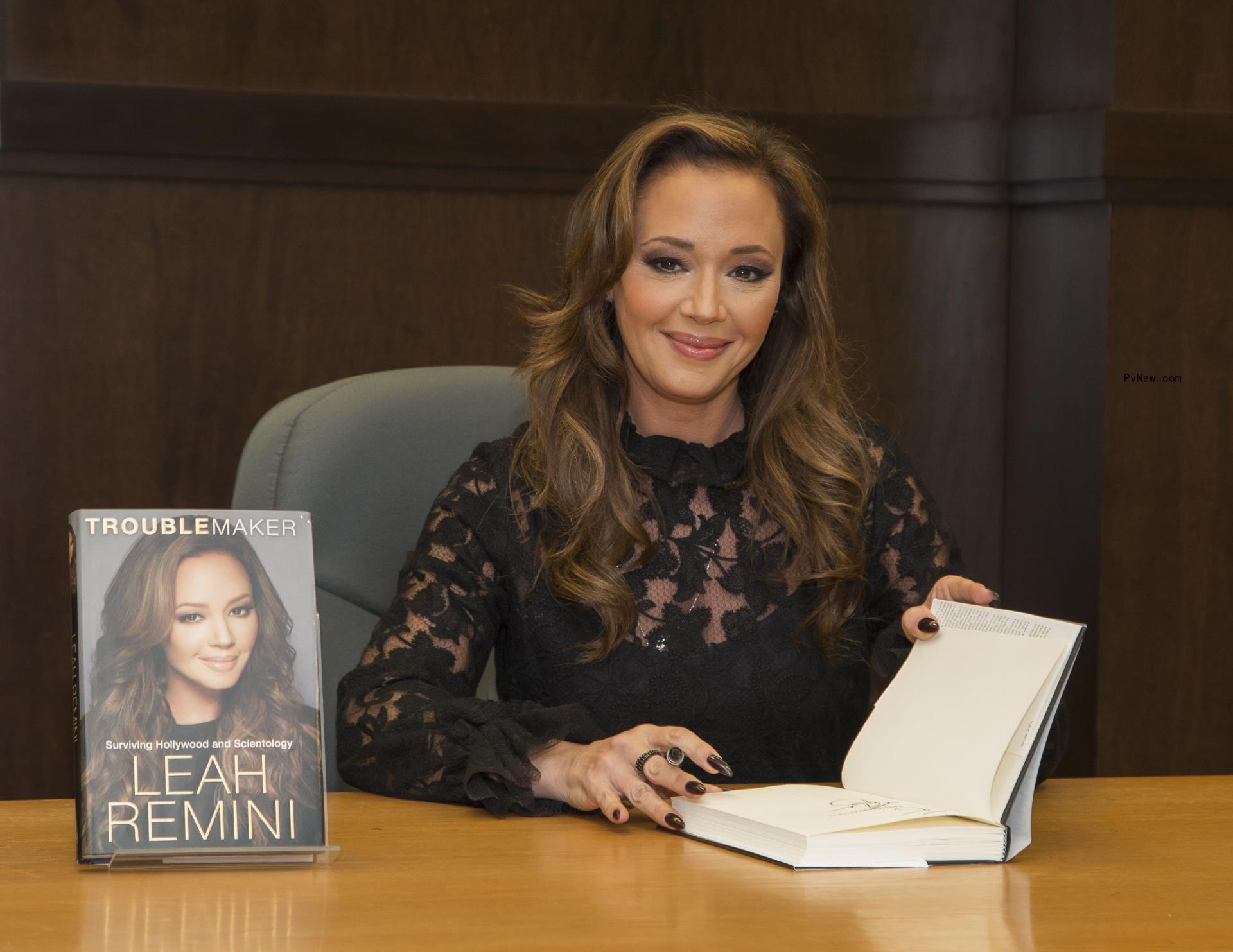 Leah Remini at a book signing.