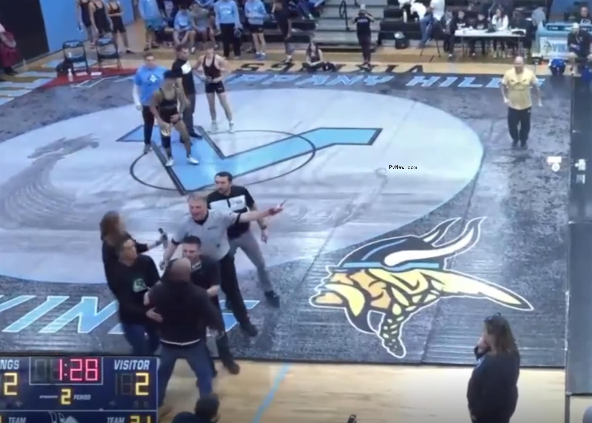 Joe Gorga havin<i></i>g an explosive display at son Gino's wrestling match