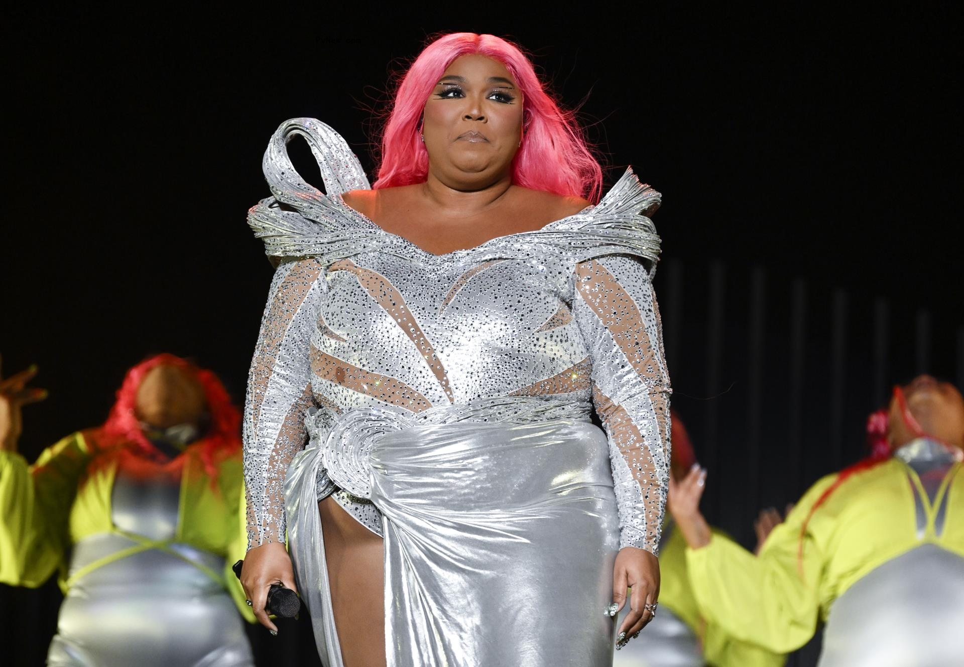 Lizzo on stage.