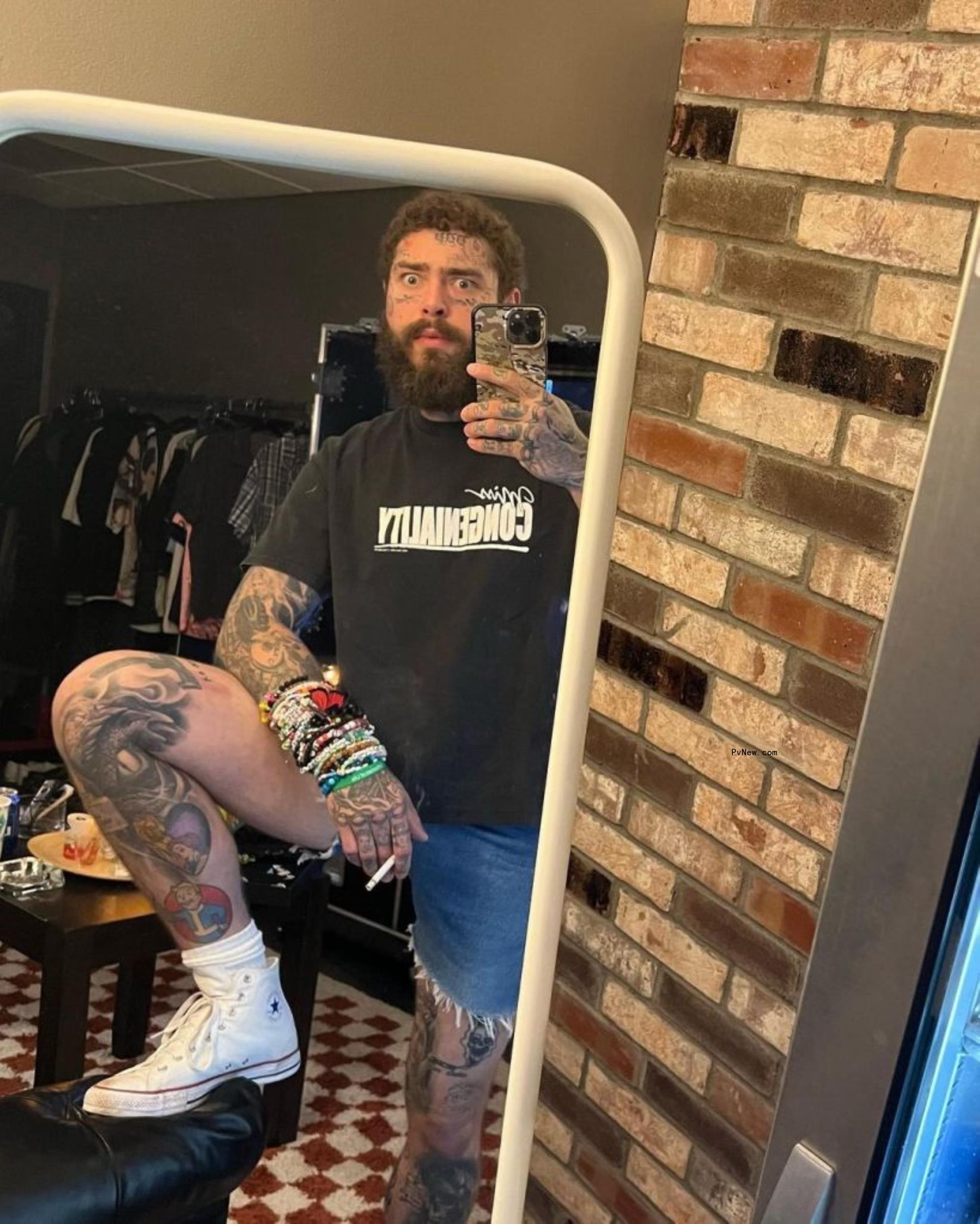 Post Malone in a selfie.
