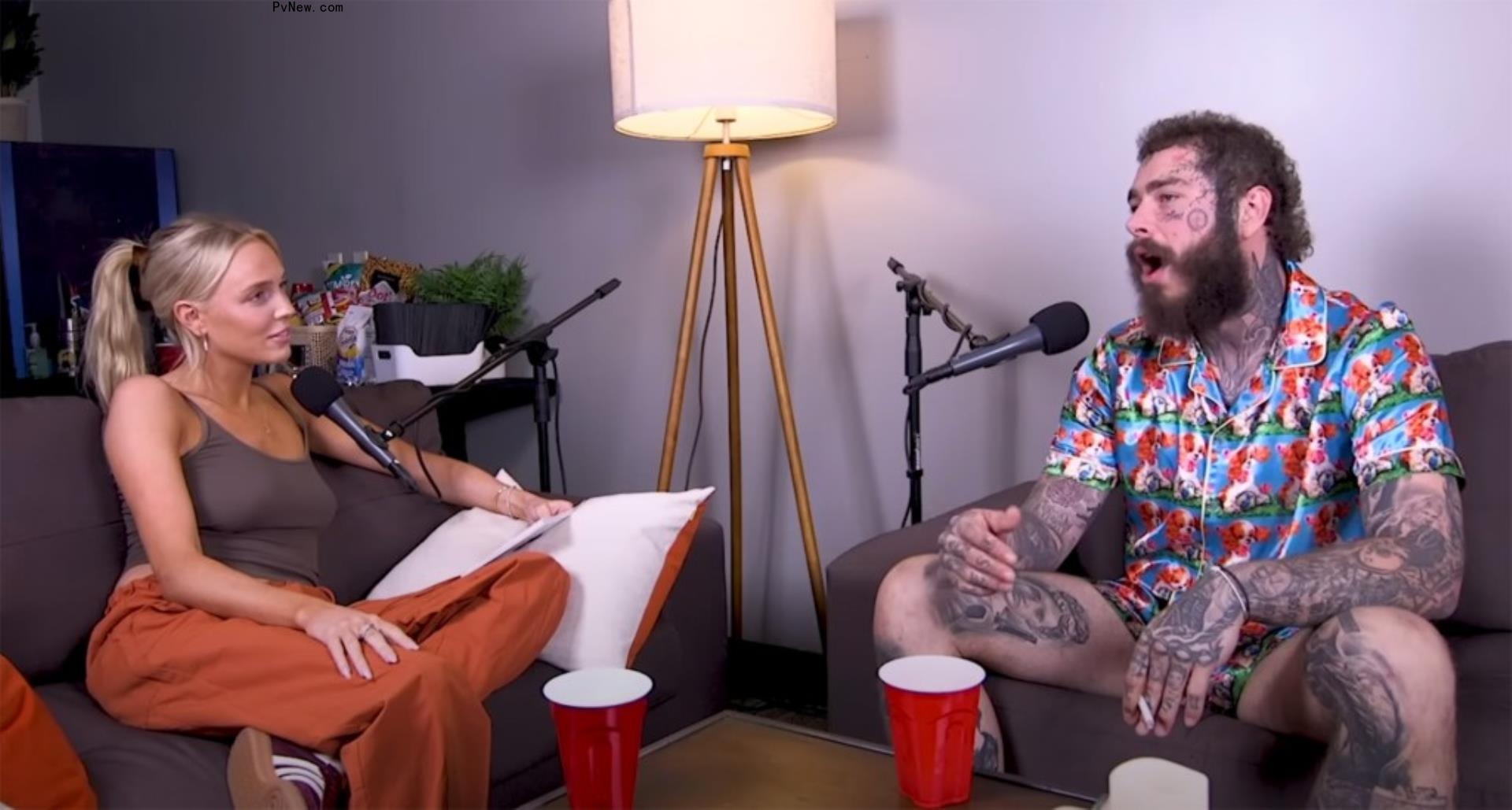 Post Malone and Alex Cooper on