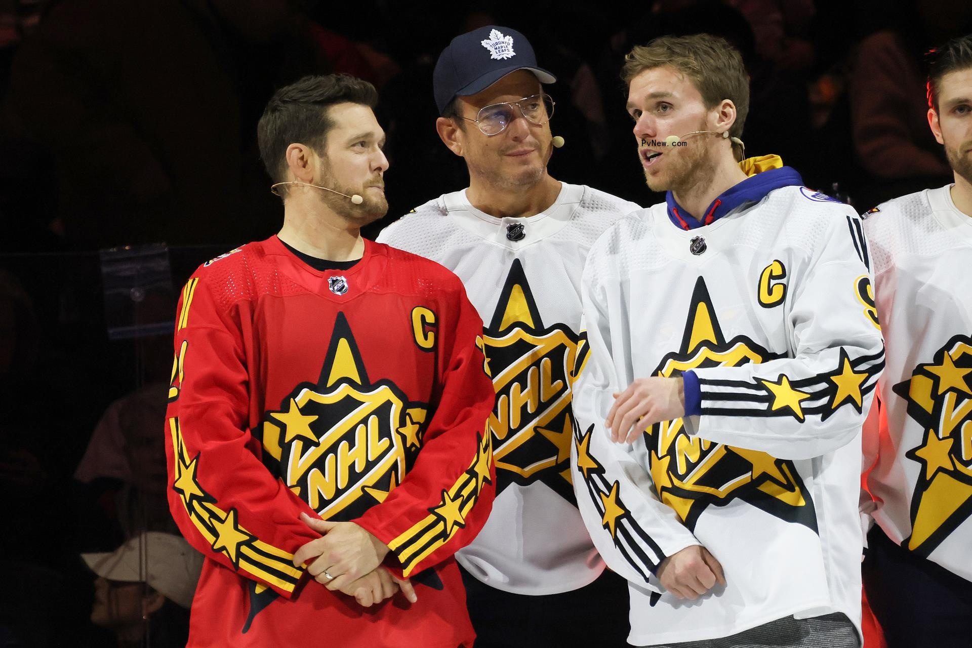 Justin Bieber, Tate McRae, Michael Buble Co-Captain Teams — and Two Perform — During NHL All-Star Weekend