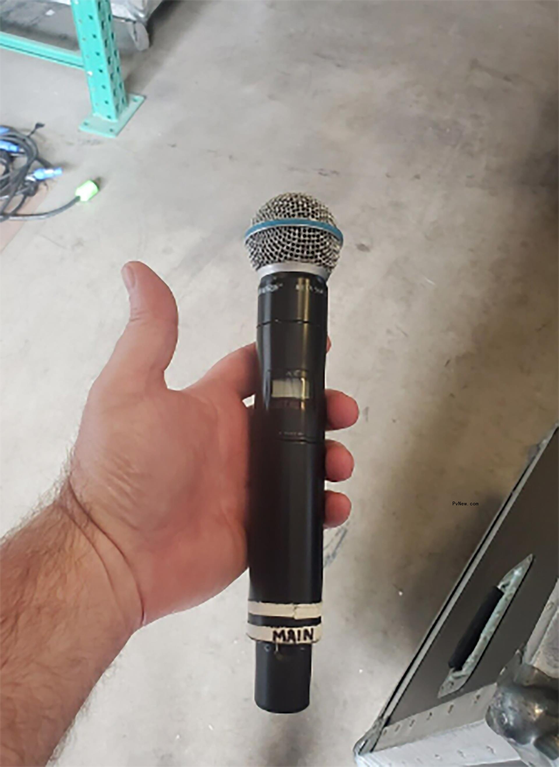 The mic Cardi B threw at a fan.