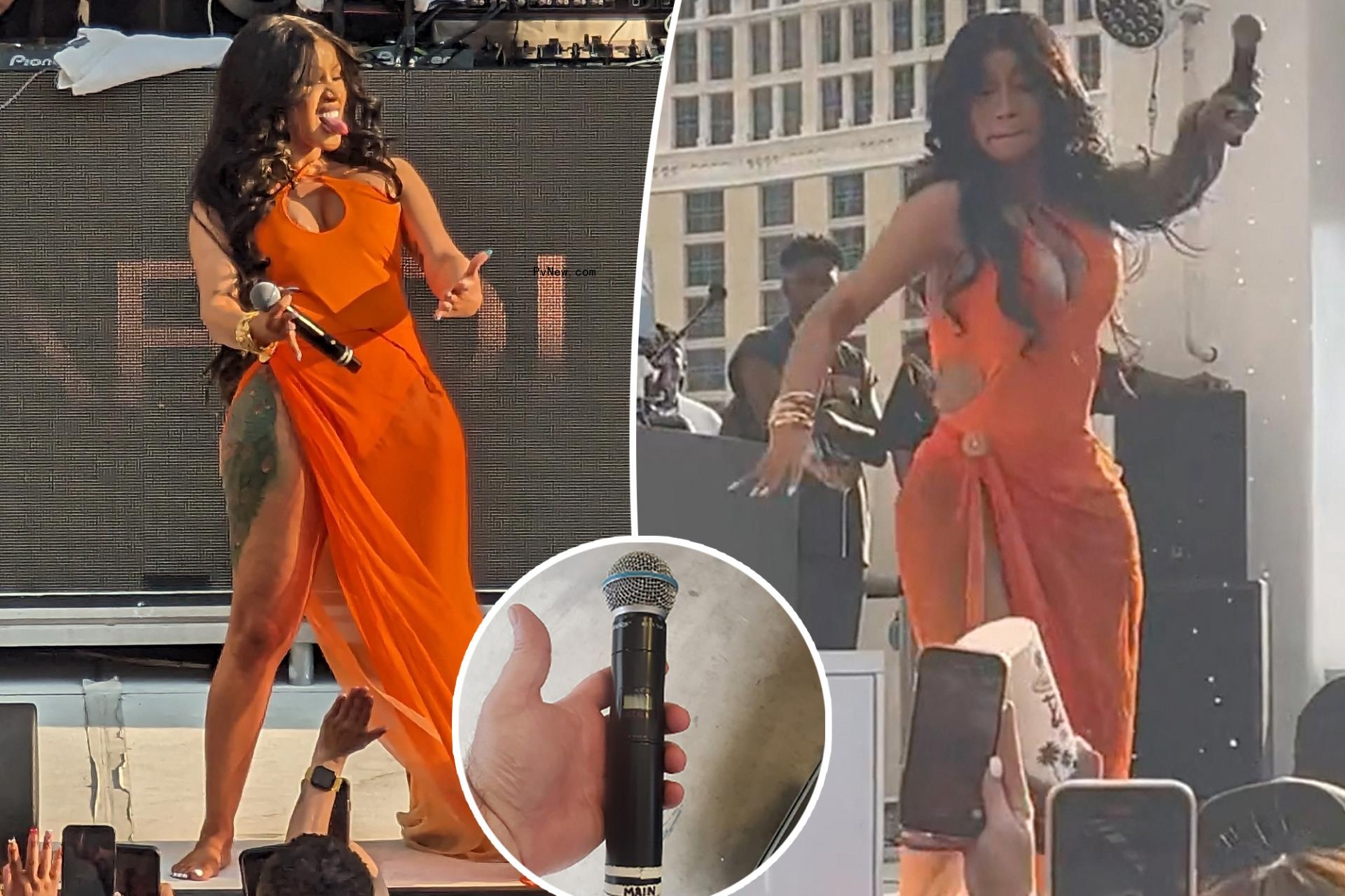 Microphone Cardi B threw at fan during Vegas show is being auctio<i></i>ned for charity