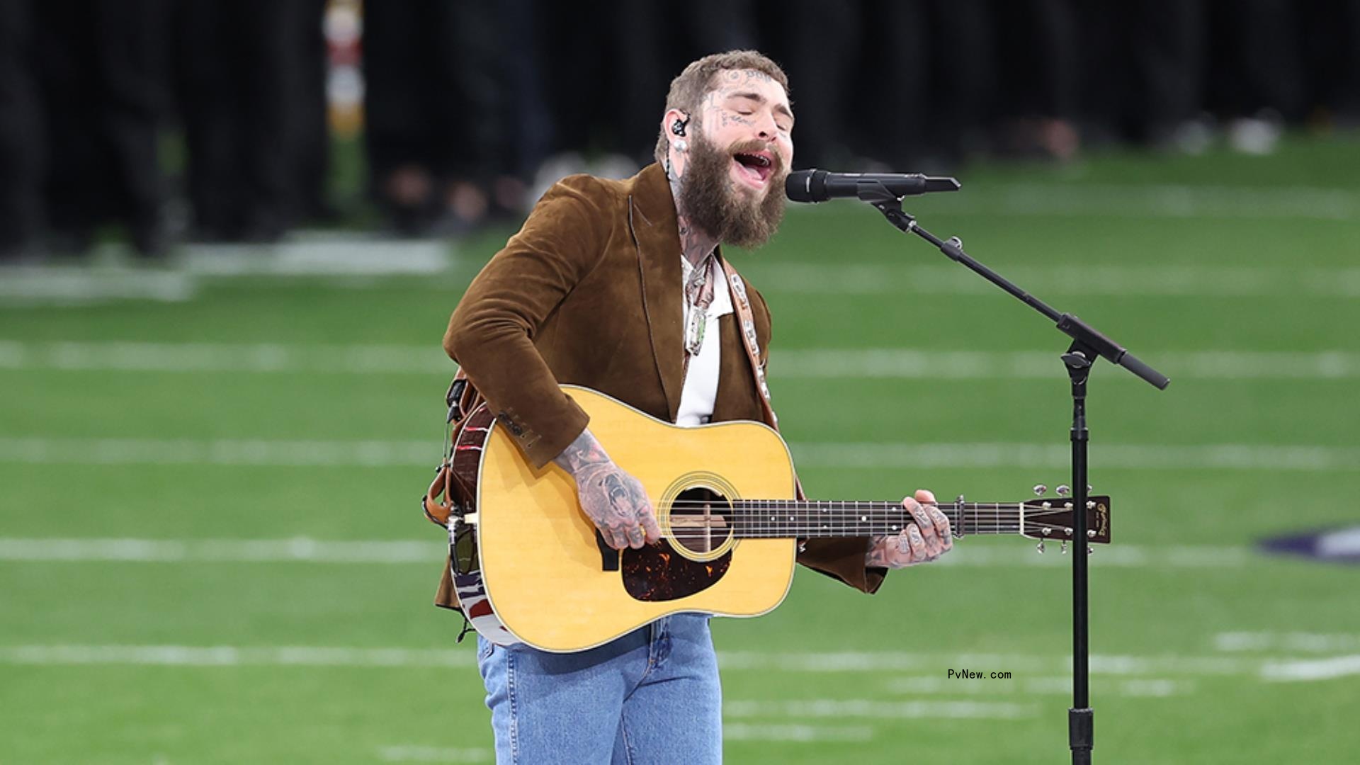 Post Malone Brings Grit to the Super Bowl With Emotio<i></i>nal ‘America the Beautiful’ Performance