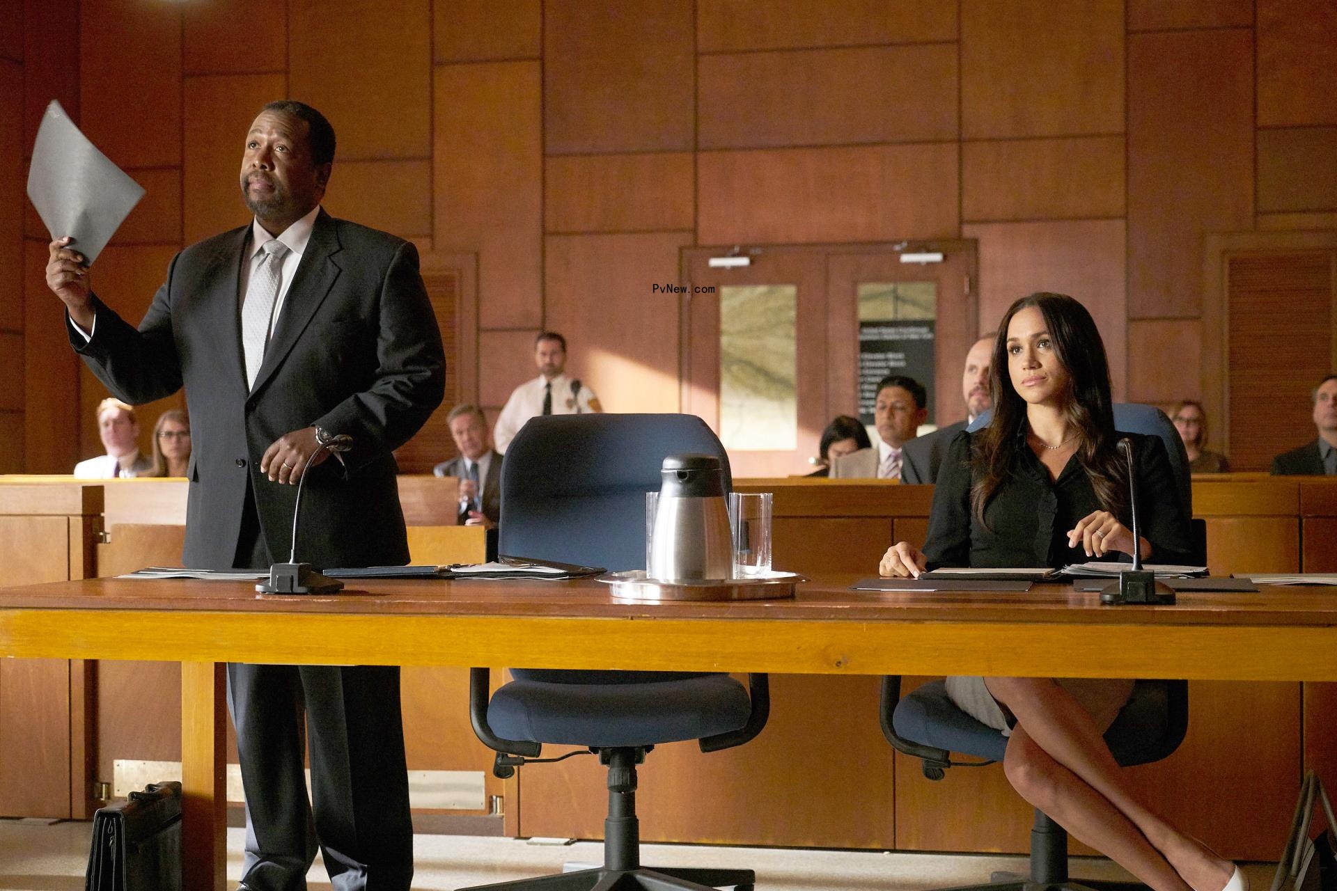 Wendell Pierce and Meghan Markle in 
