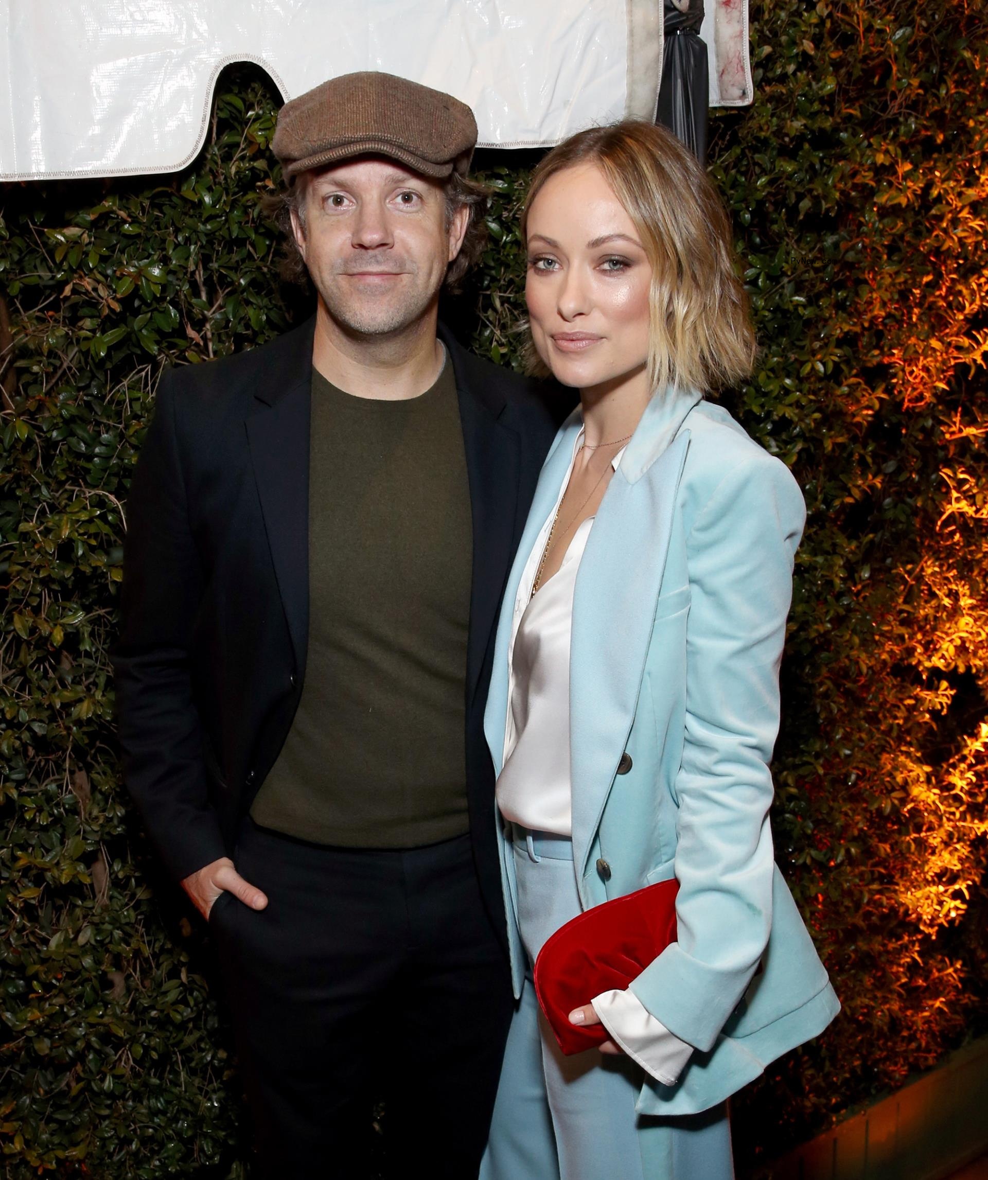 Olivia Wilde and Jason Sudeikis at the celebration of the 2018 female Oscar nominees .