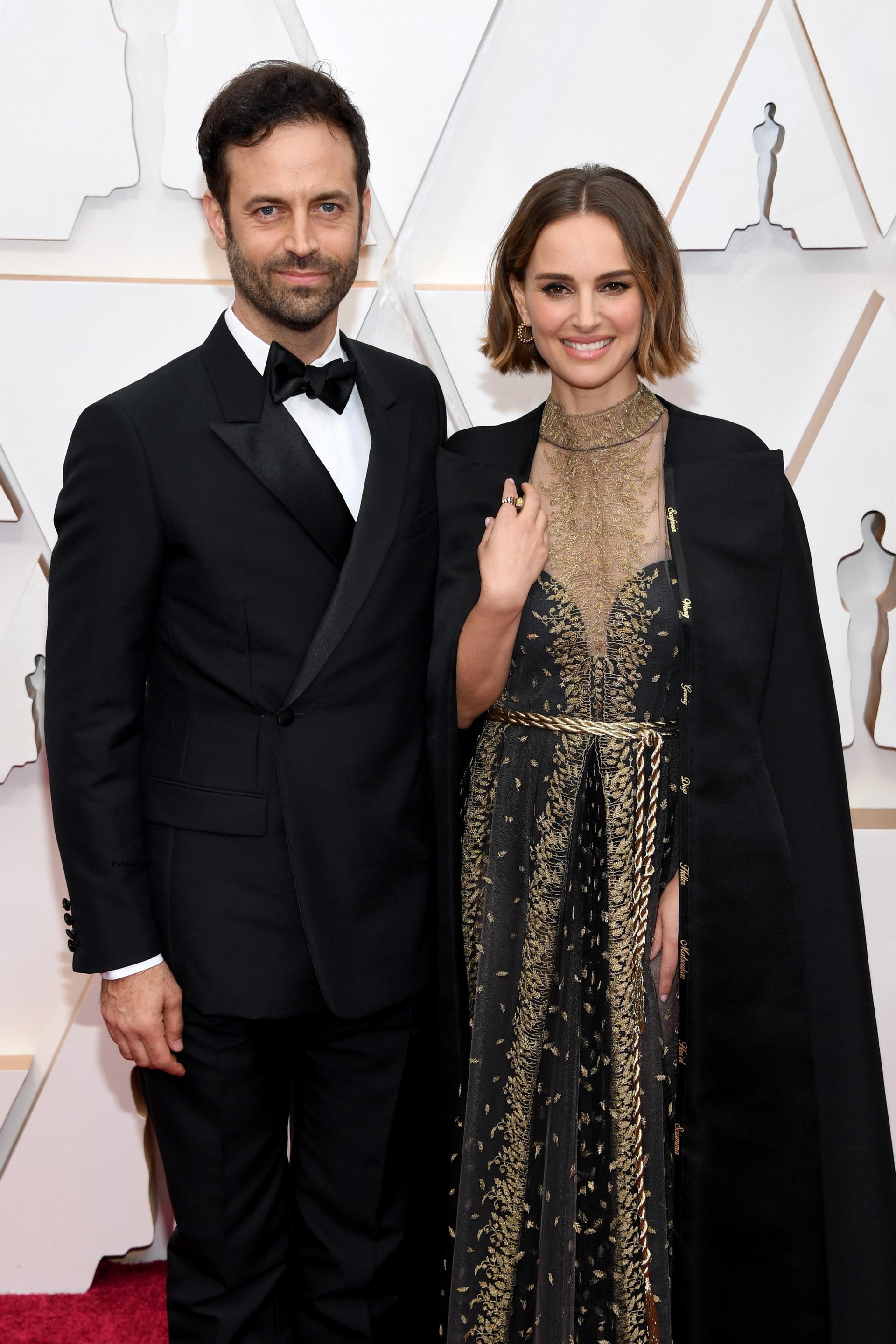 Natalie Portman and Benjamin Millepied at the Oscars in 2020.