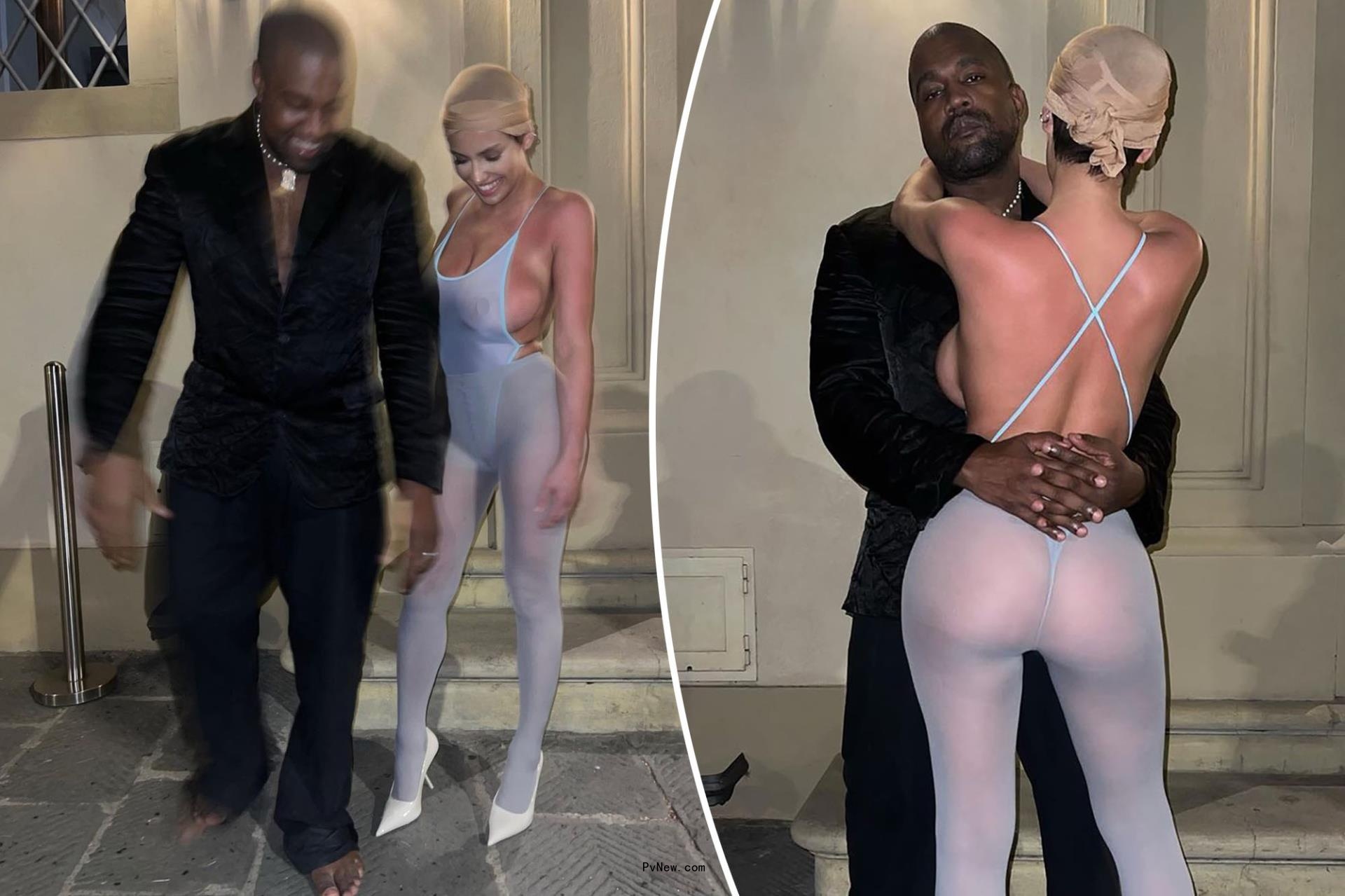 Kanye West and ‘wife’ Bianca Censori make out as she rocks completely see-through thong bodysuit