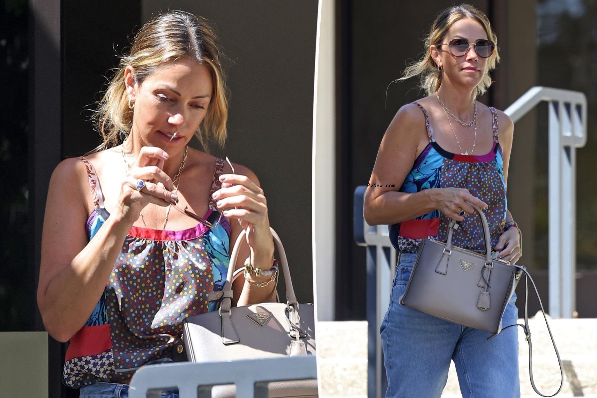 Kevin Costner’s estranged wife goes to bank with $5,000 Prada purse after begging court for more child support