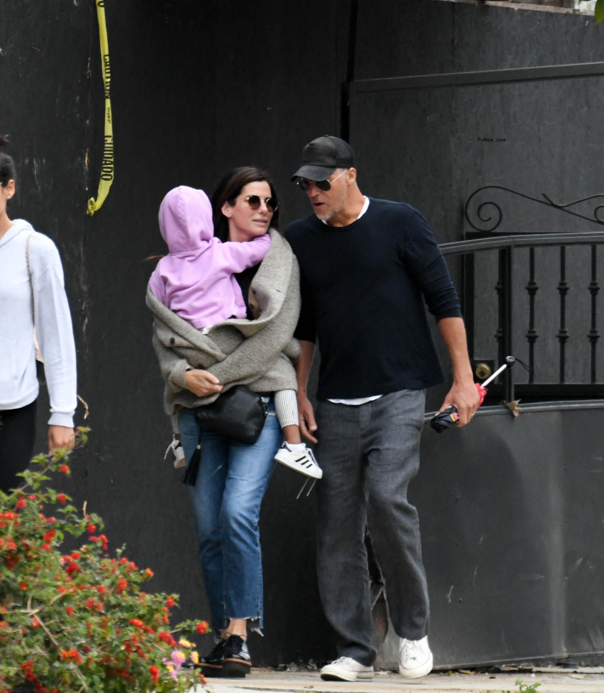 Sandra Bullock, Bryan Randall and Laila
