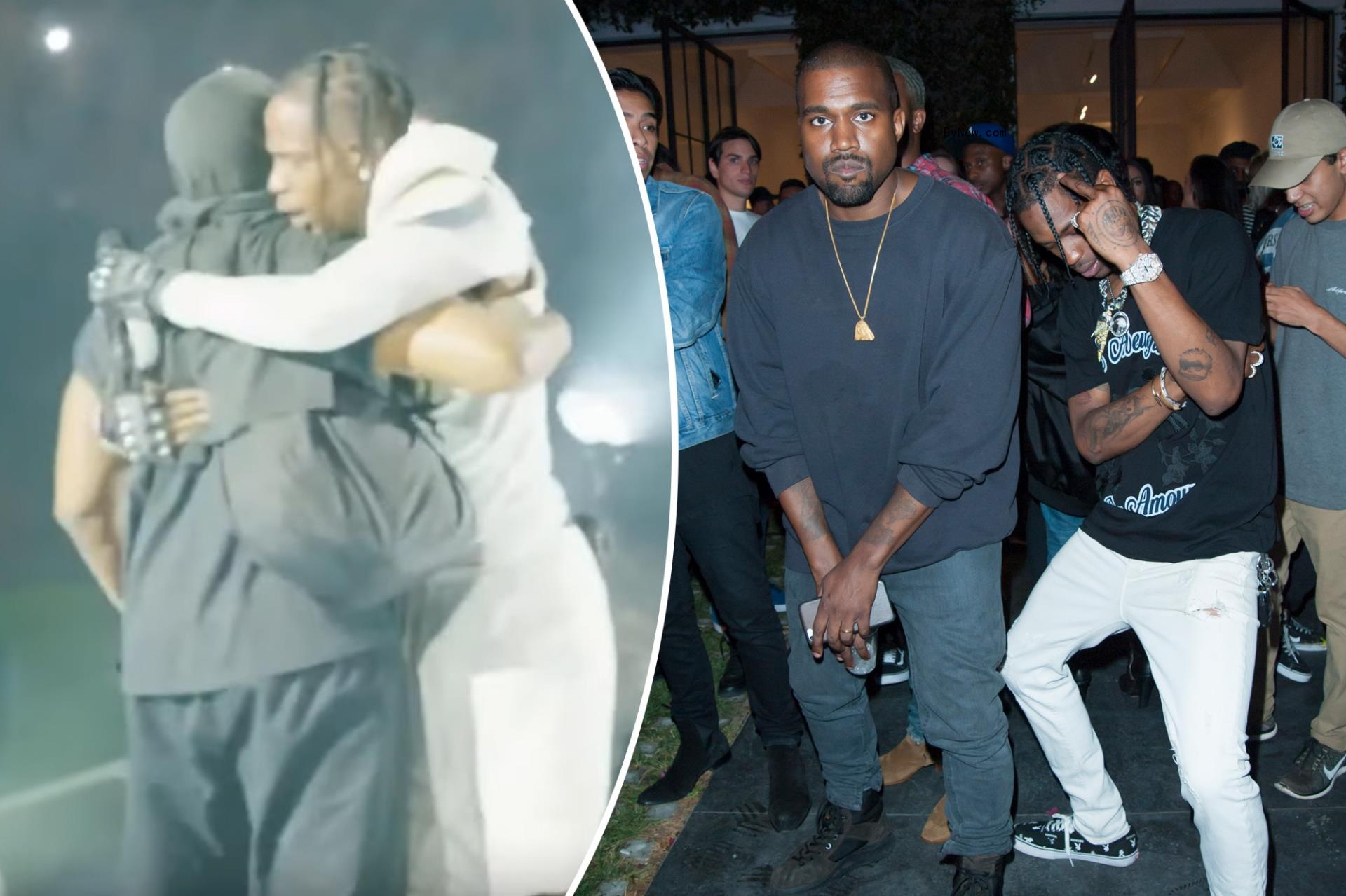 Kanye West performs for first time since antisemitic rants, forgets lyrics during Travis Scott concert