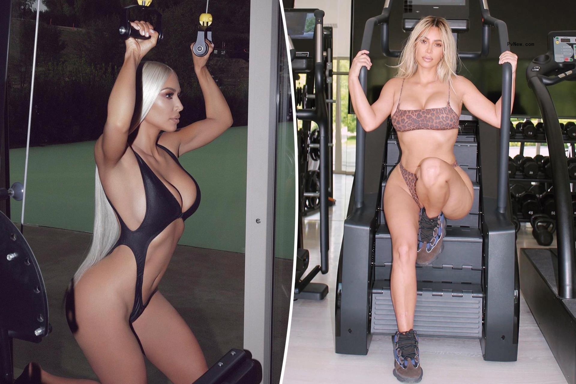 Kim Kardashian hits the gym ‘a few weeks’ after secretly breaking shoulder