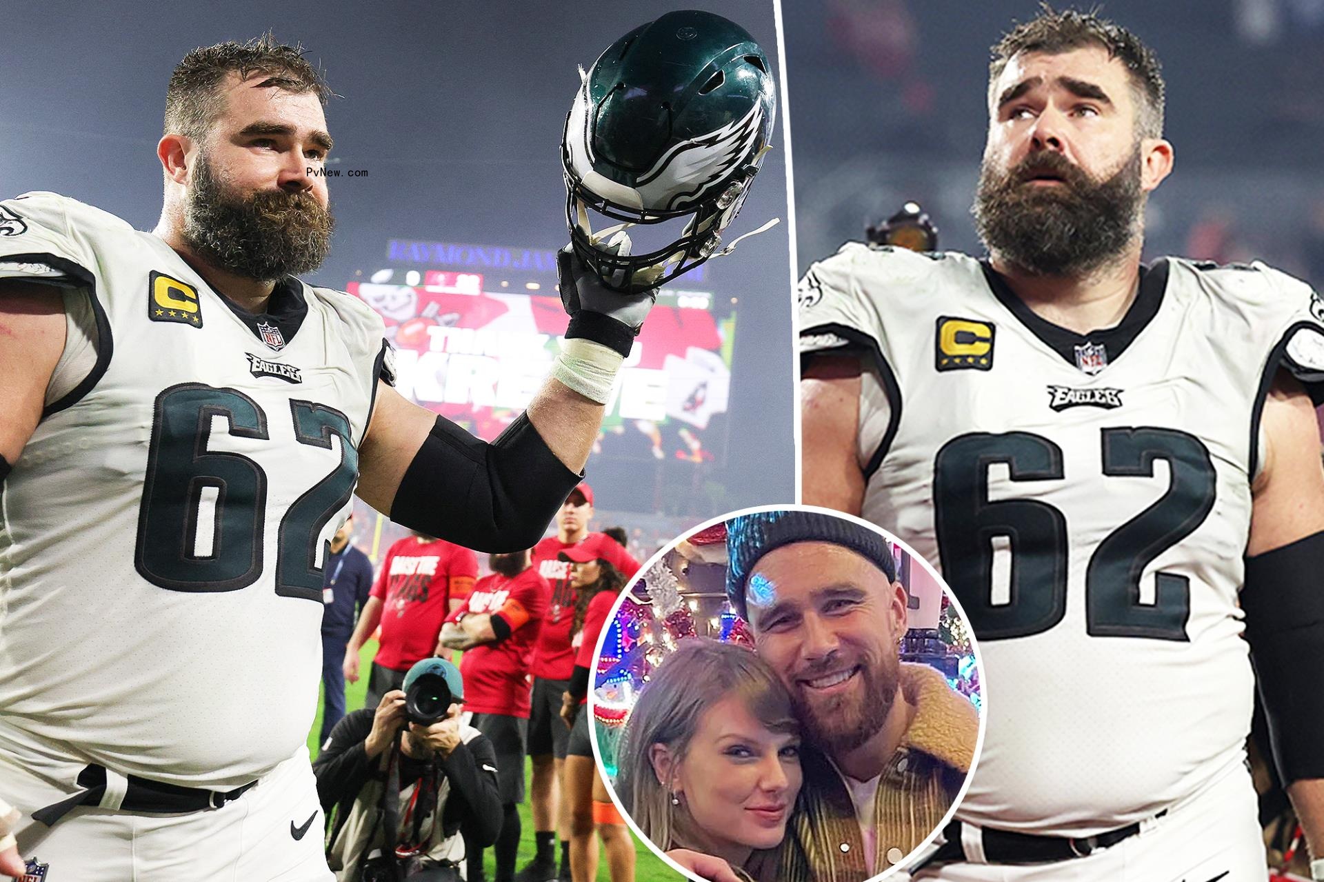 Taylor Swift fans ‘crying’ over Jason Kelce’s retirement despite o<i></i>nly learning of him when she started dating Travis