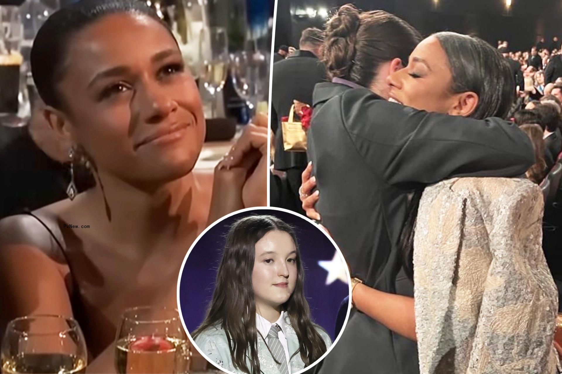 Bella Ramsey and Ariana DeBose squash their Critics Choice beef with a hug at Emmys 2024