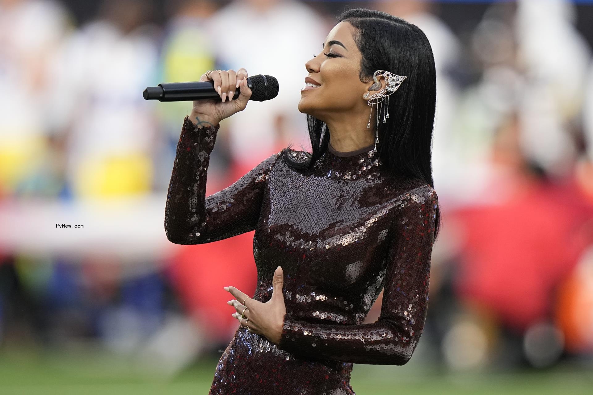 Mickey Guyton Starts Super Bowl With a Soaring Natio<i></i>nal Anthem, Preceded by Jhene Aiko and Mary Mary Lifting Voices