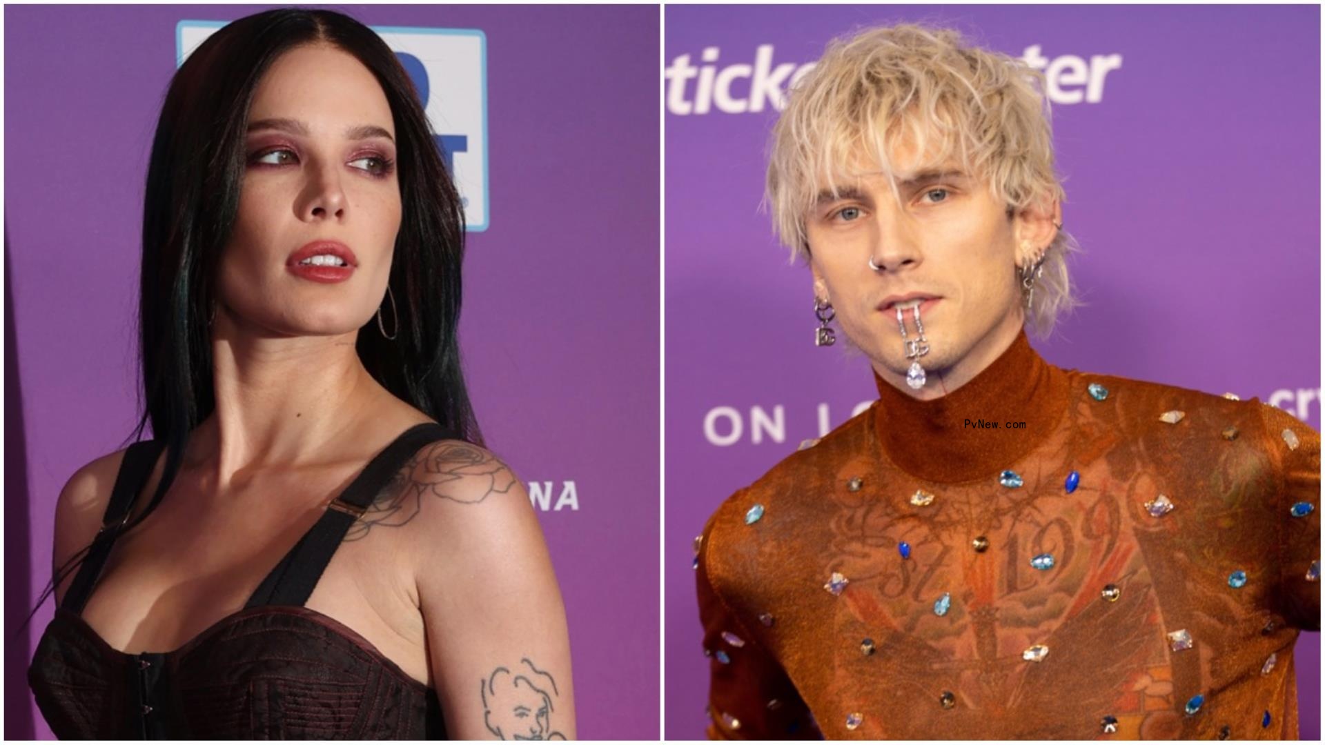 Halsey and Machine Gun Kelly Trade Musical Touchdowns at Opening Night of Super Bowl Music Fest