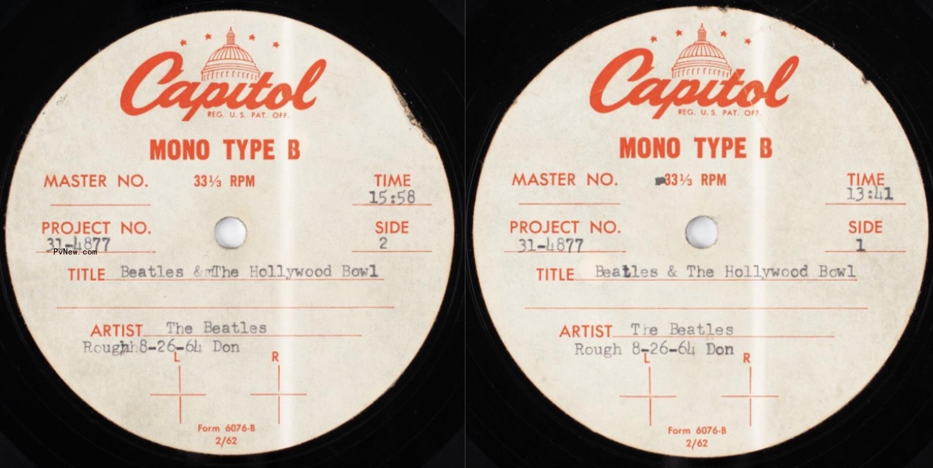 Rare ‘Beatles at the Hollywood Bowl’ Vinyl Acetate Sells for Nearly $25,000 at Auction