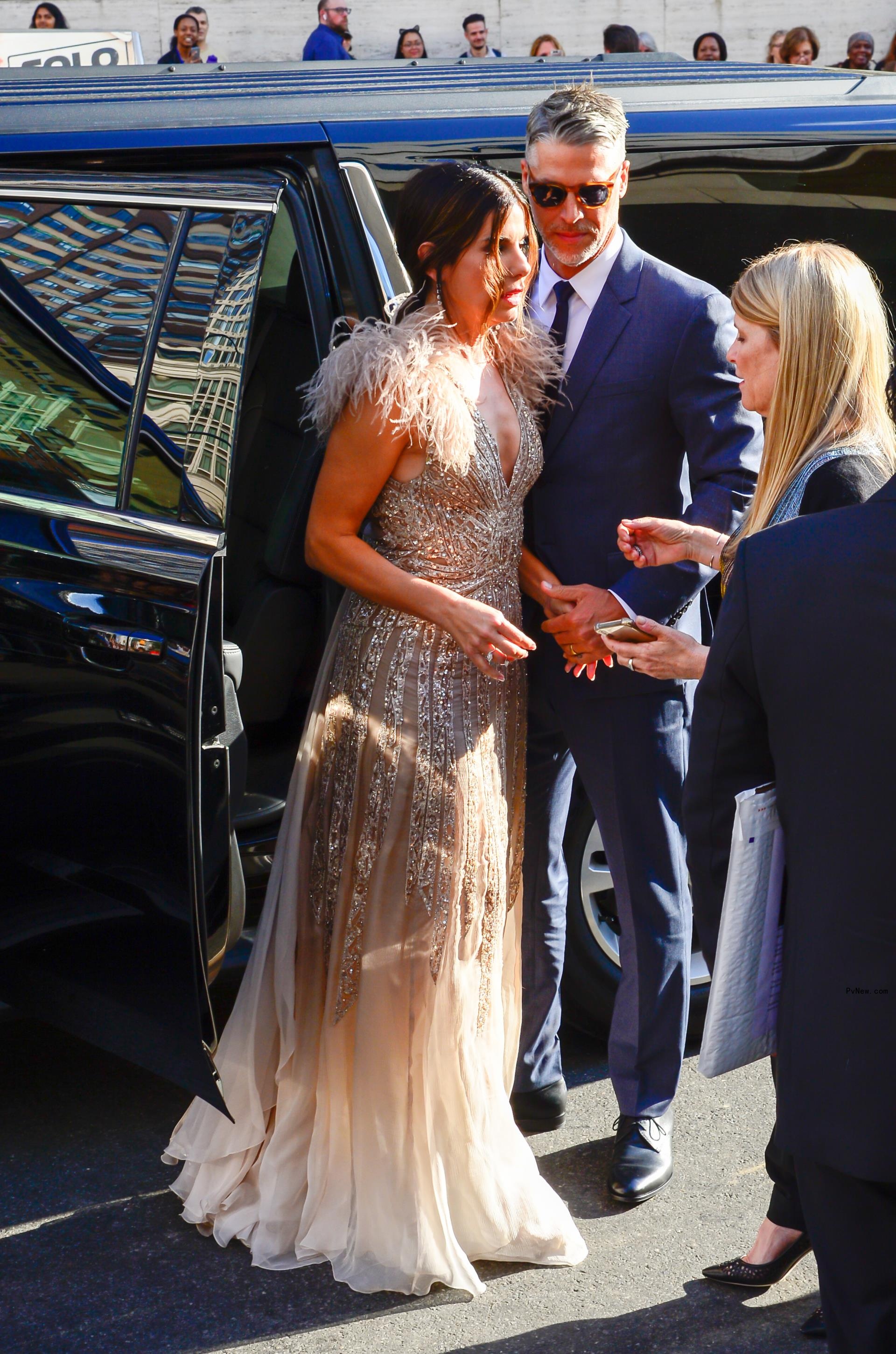 Bryan Randall and Sandra Bullock in NYC in 2018.