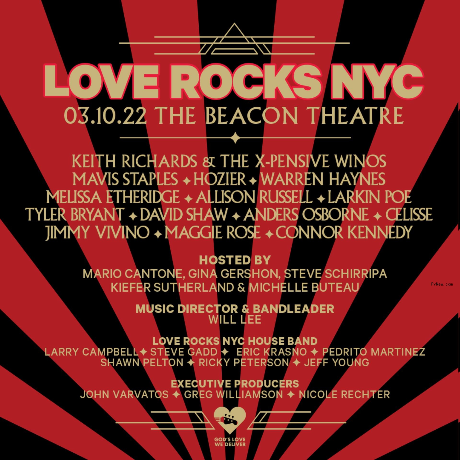 Keith Richards, Mavis Staples to Headline Love Rocks NYC Benefit Concert