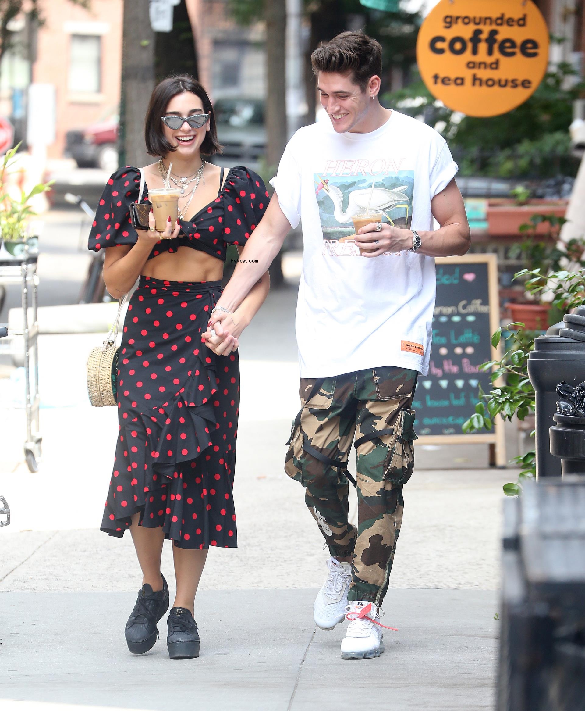 Dua Lipa and Isaac Carew.