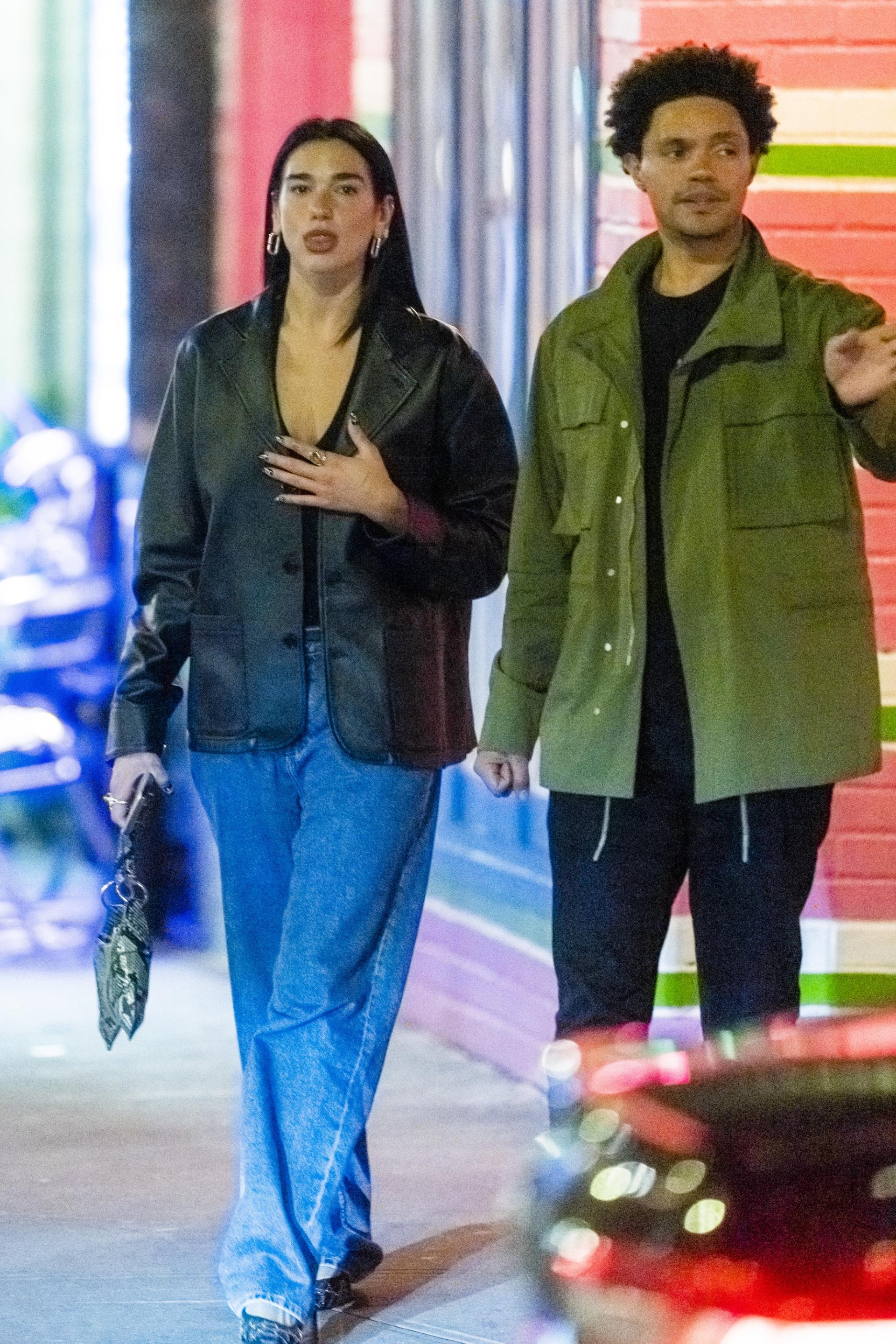 Trevor Noah and Dua Lipa in NYC.