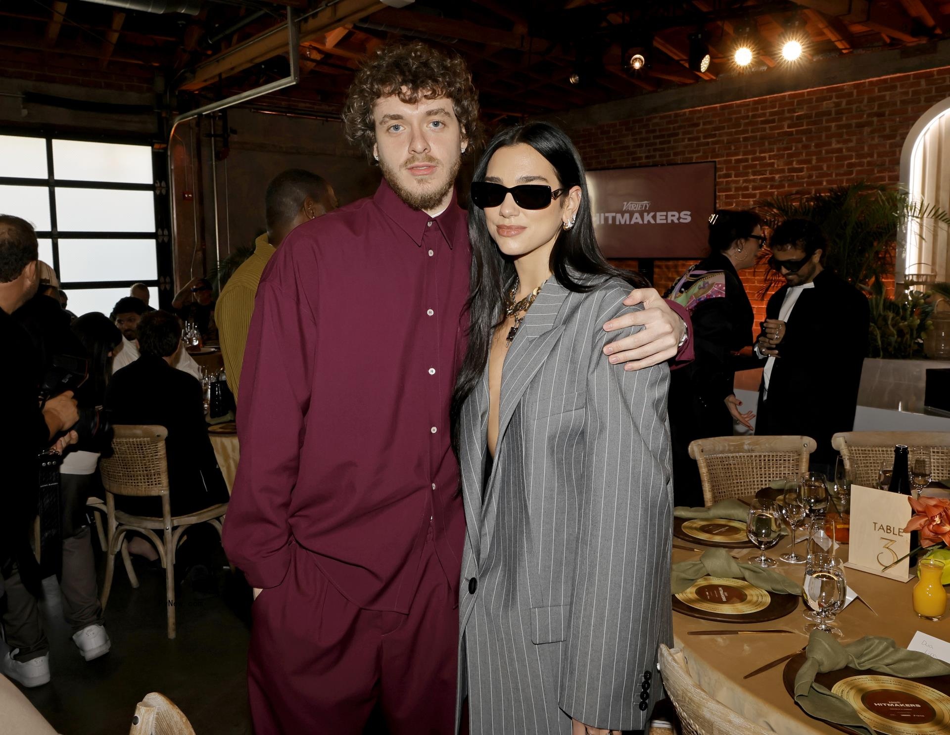 Jack Harlow and Dua Lipa at PvNew's 2022 Hitmakers Brunch.