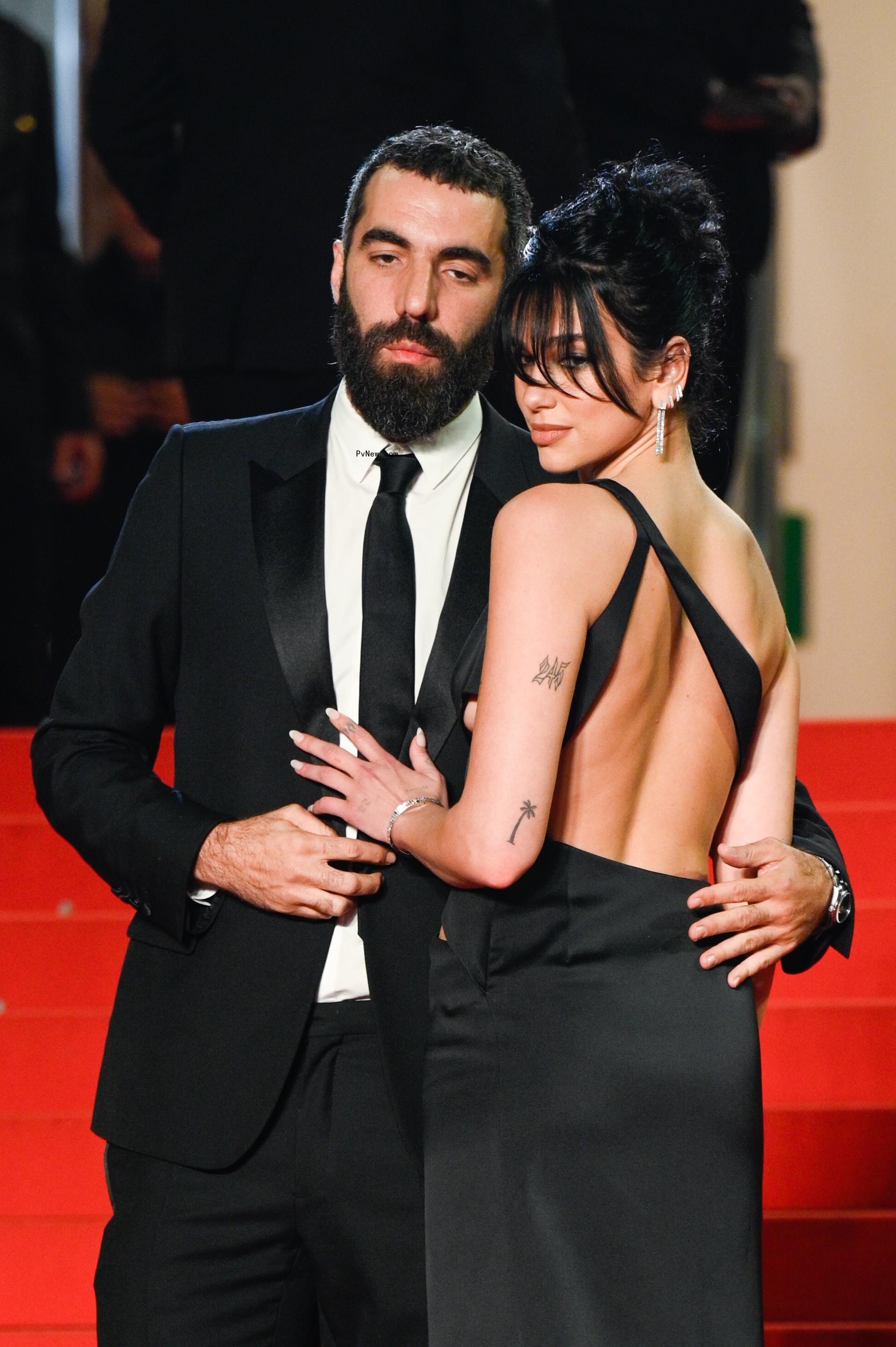 Romain Gavras and Dua Lipa at the 2023 Cannes Film Festival.